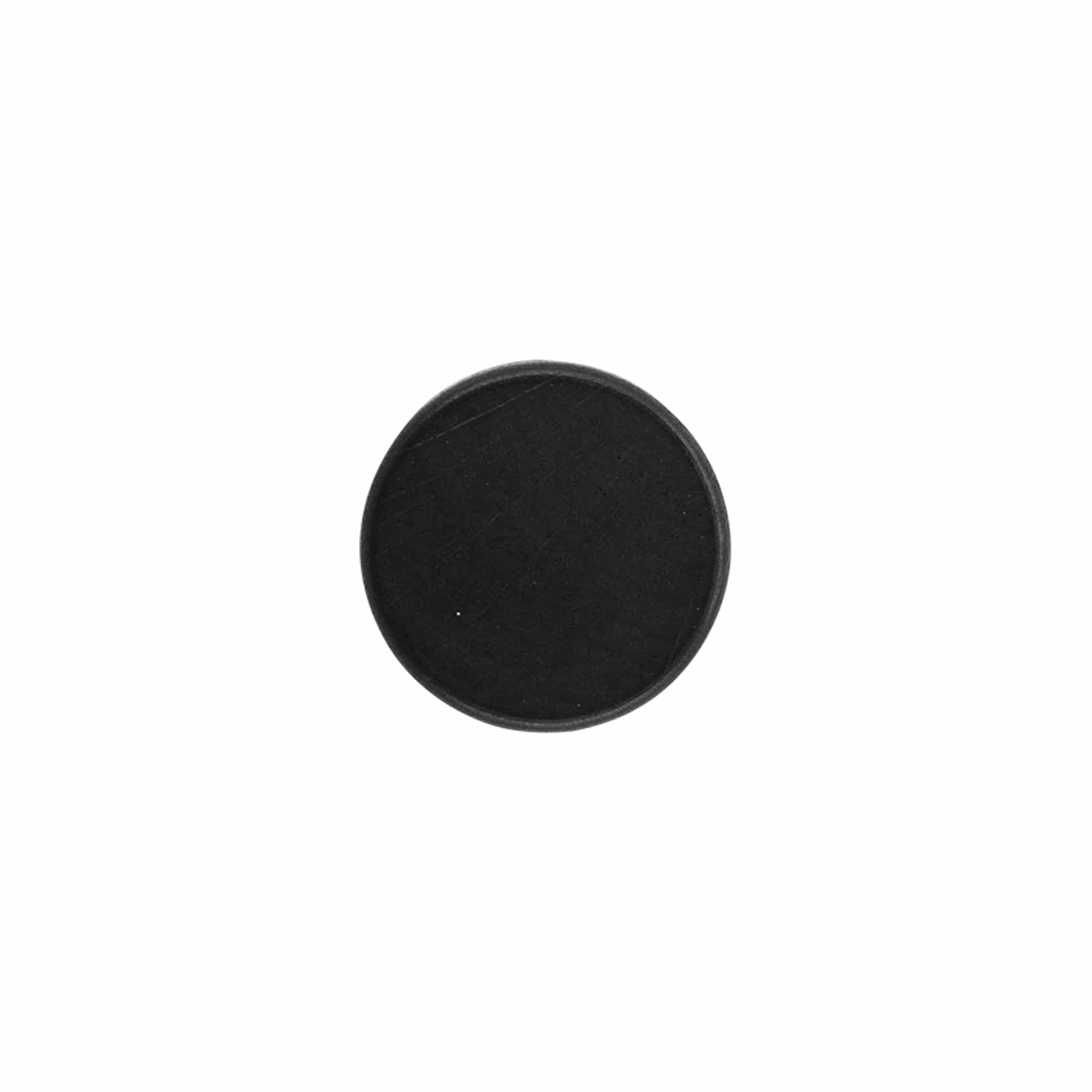Rolhas capsuladas 19 mm, madeira/plástico, preto, para boca: Cortiça