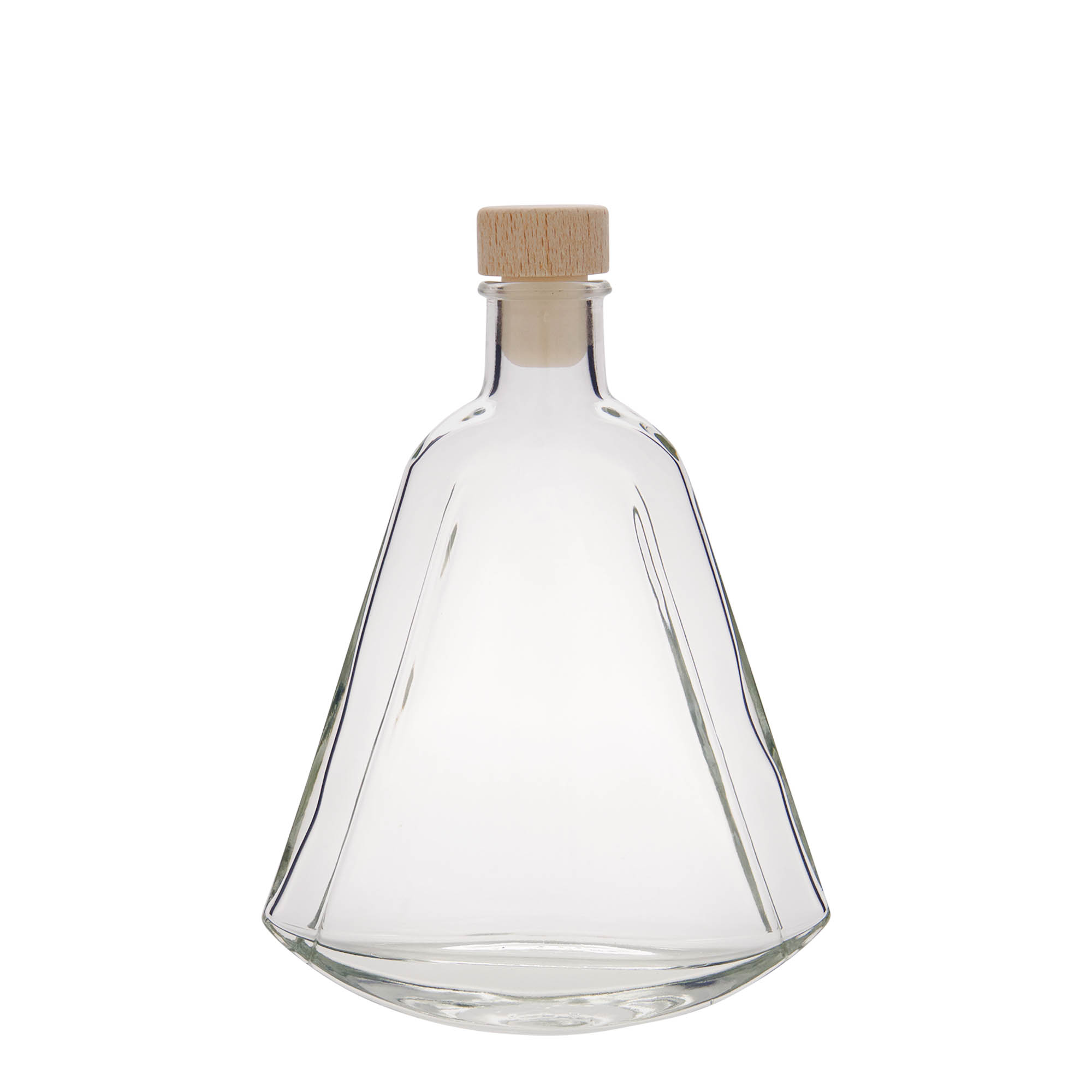 Garrafa de vidro de 200 ml 'Maurizio', oval, boca: cortiça