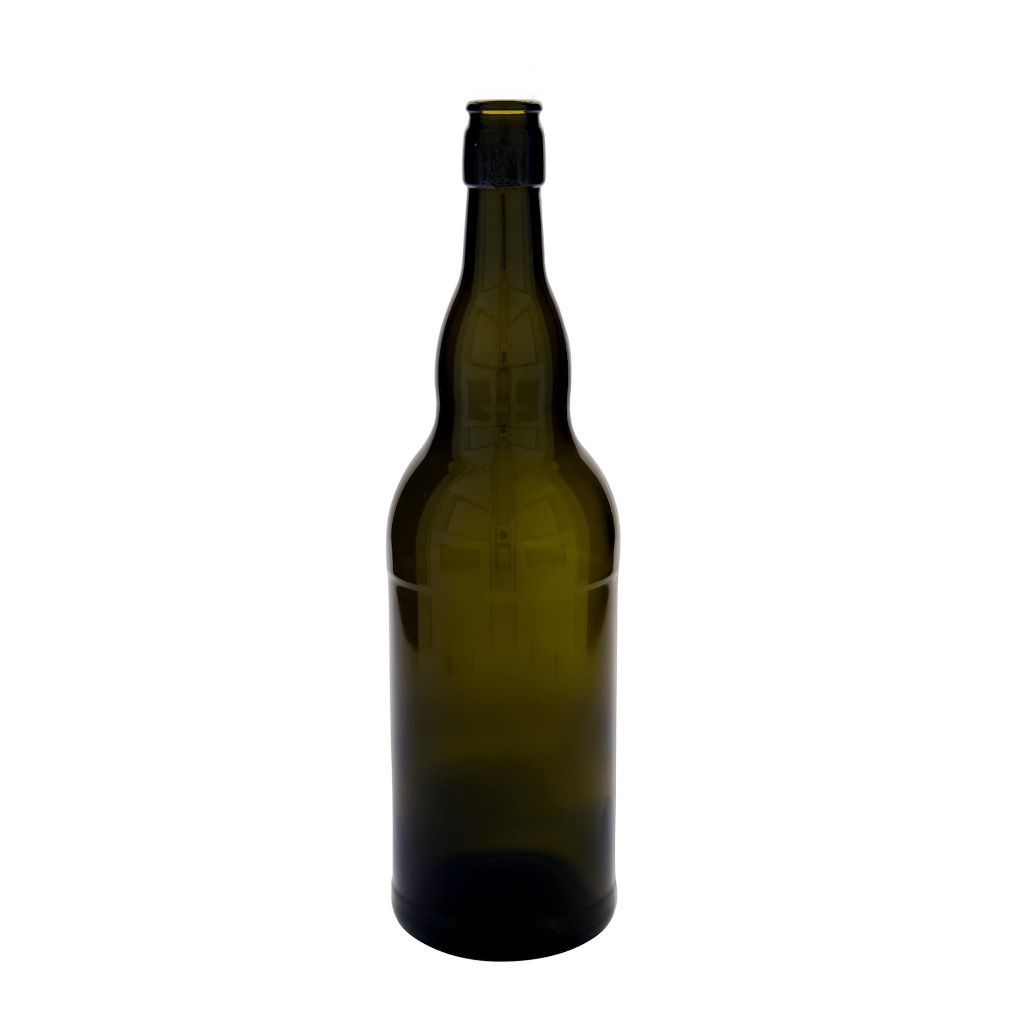 1.000 ml garrafa de cerveja Bélgica, vidro, verde antigo, boca: fecho de alavanca