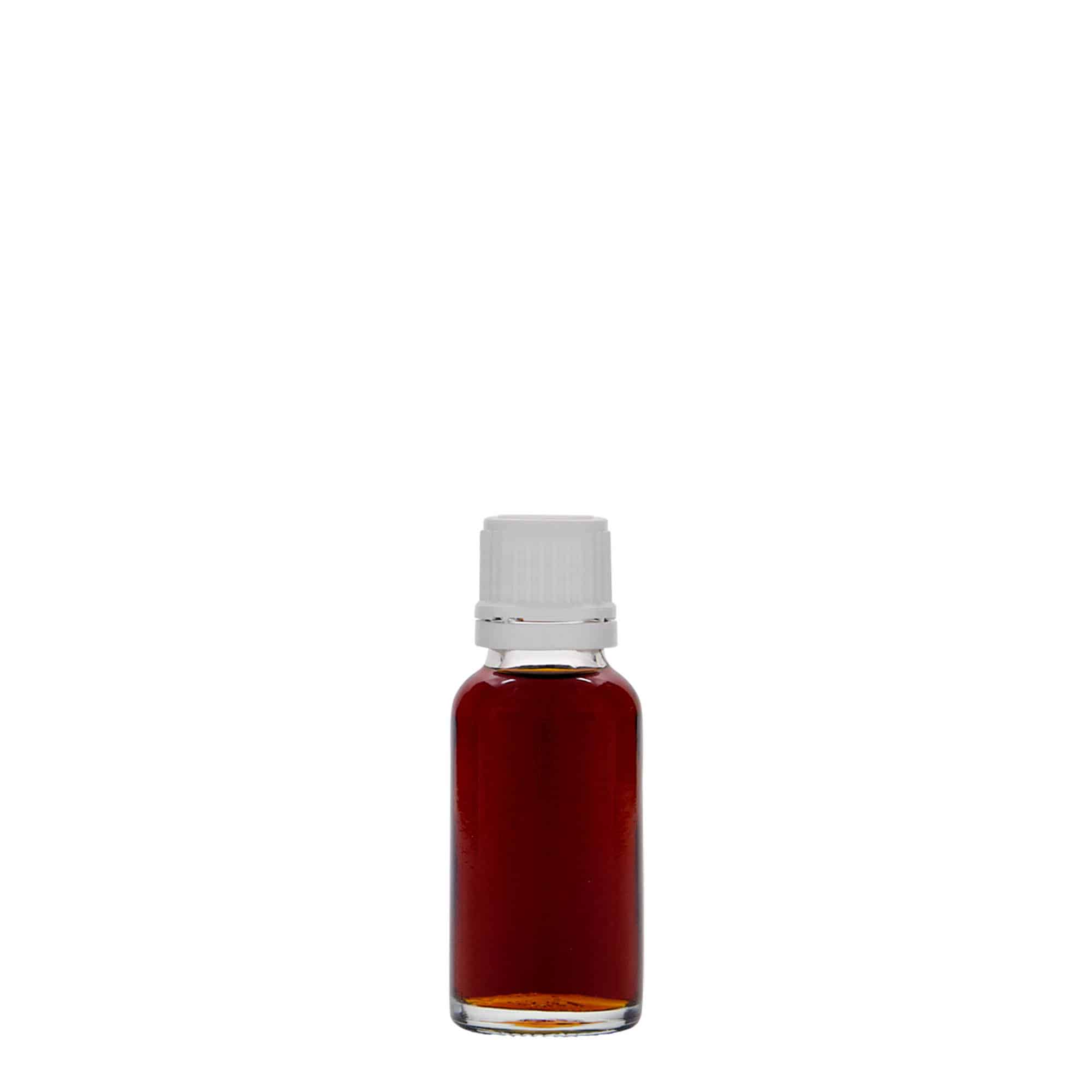 Frasco médico de 20 ml, vidro, bocal: DIN 18