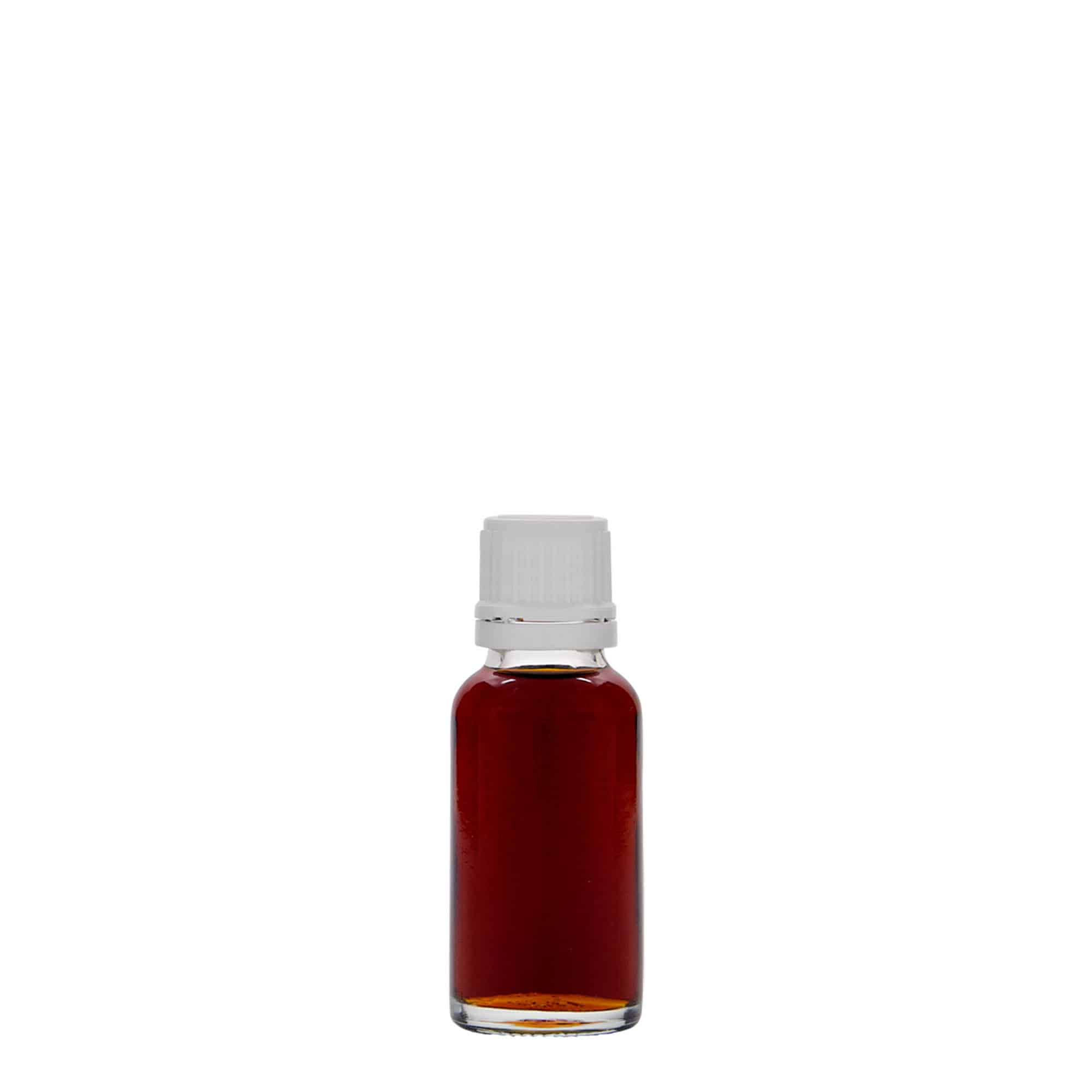 Frasco médico de 20 ml, vidro, bocal: DIN 18