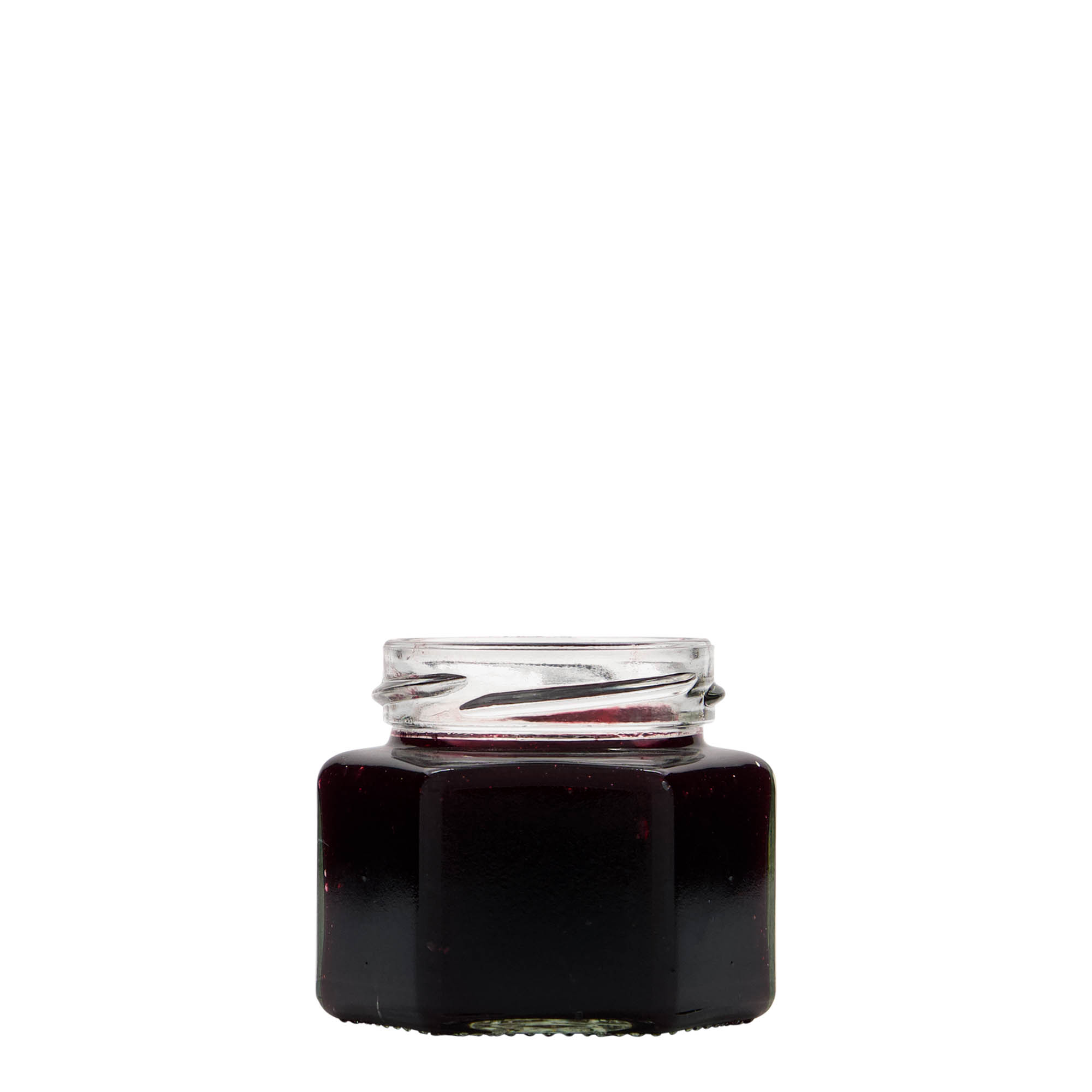 106 ml frasco hexagonal, boca: Twist-Off (TO 53) 106 ml frasco hexagonal, boca: Twist-Off (TO 53)
