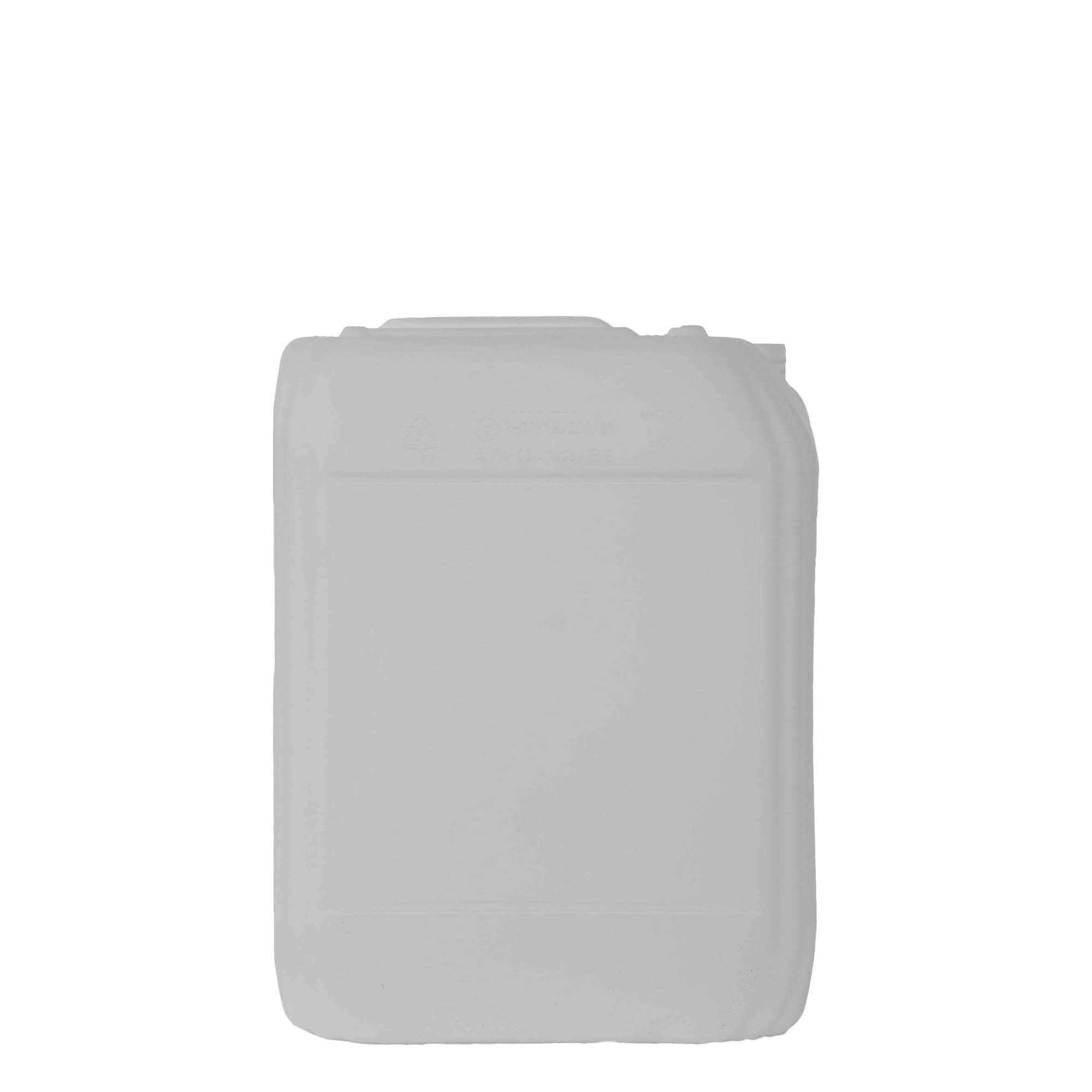 20 l garrafa, retangular, plástico HDPE, natural, boca: ND 60