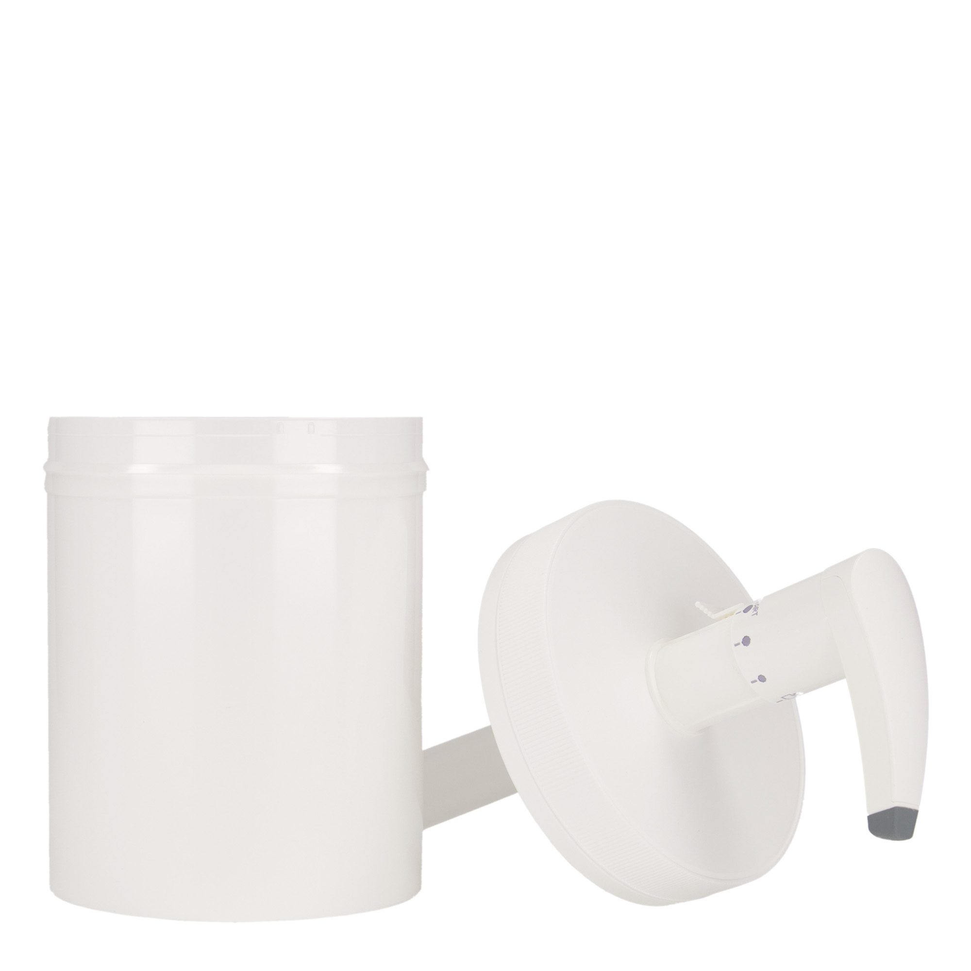 1240 ml Garrafa dispensadora 'Securibox', plástico PP, branco, para boca: Tampa de rosca