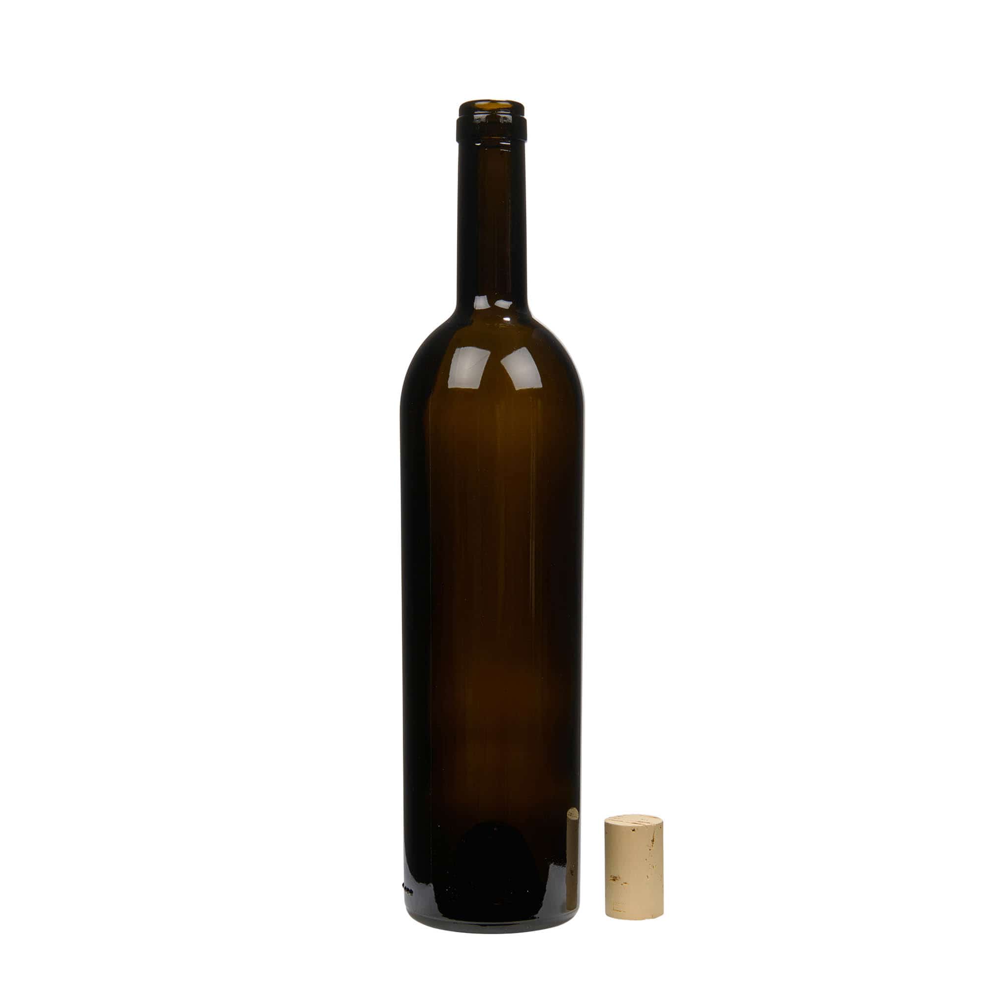 750 ml Garrafa de vinho 'Liberty', verde antigo, boca: Cortiça