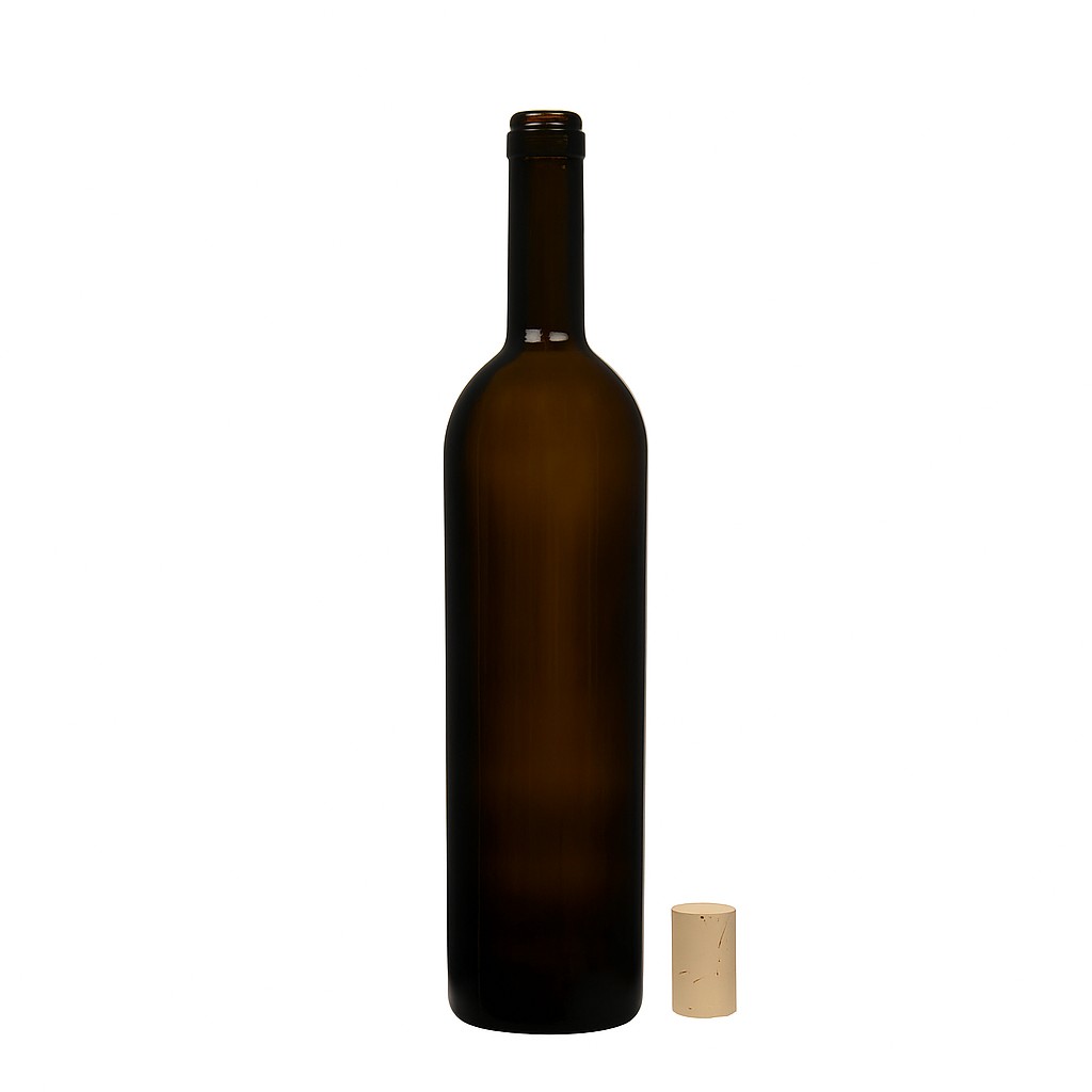 Garrafa de vinho de 750 ml 'Liberty', verde antigo, bocal: cortiça
