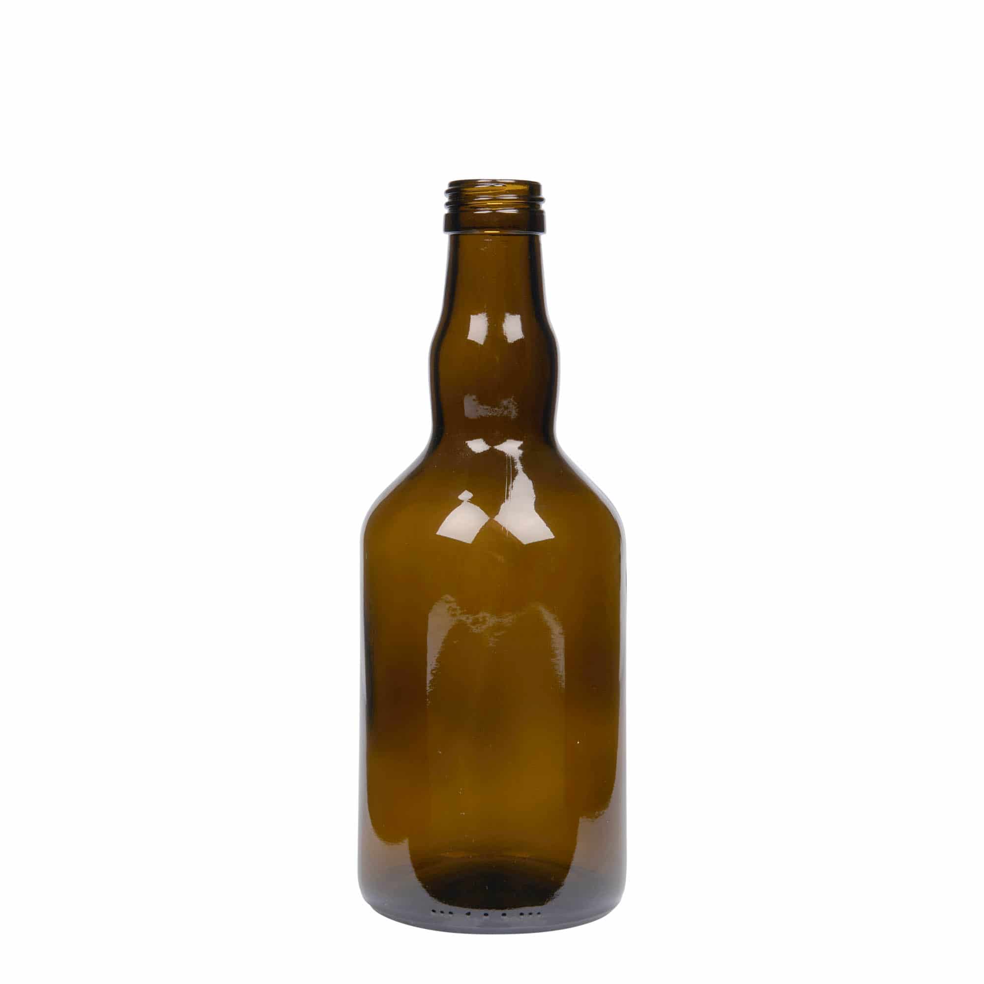 500 ml Garrafa de vidro 'Olona', verde antigo, boca: PP 31,5 500 ml Garrafa de vidro 'Olona', verde antigo, boca: PP 31,5