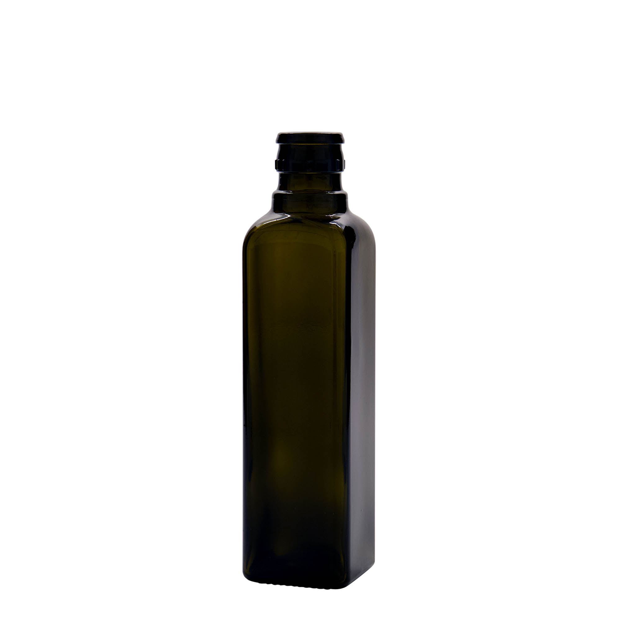 Frasco de vinagre/óleo 'Quadra' 250 ml, vidro, quadrado, verde antigo, bocal: DOP