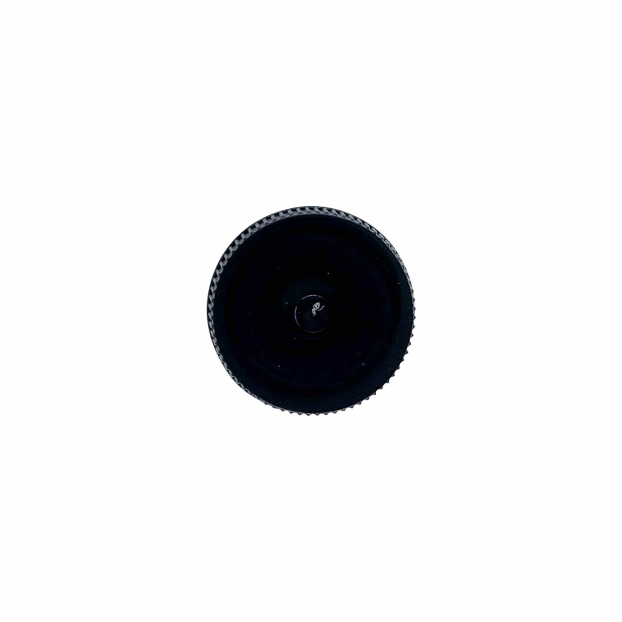 Tampa de rosca com inserto EPE, plástico PE, preto, para boca: DIN 25 Tampa de rosca com inserto EPE, plástico PE, preto, para boca: DIN 25