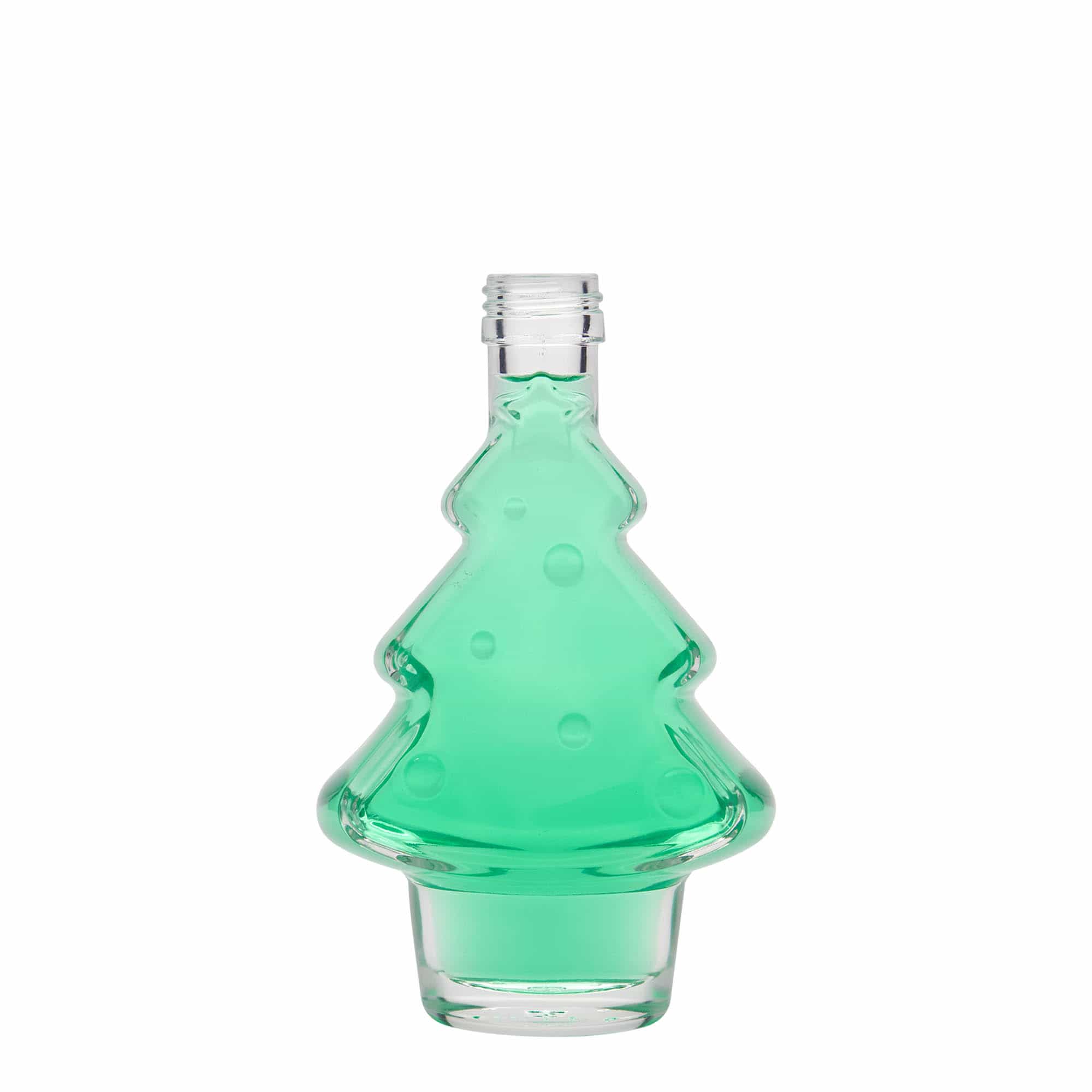 Frasco de vidro de 200 ml 'Árvore de Natal', boca: PP 28