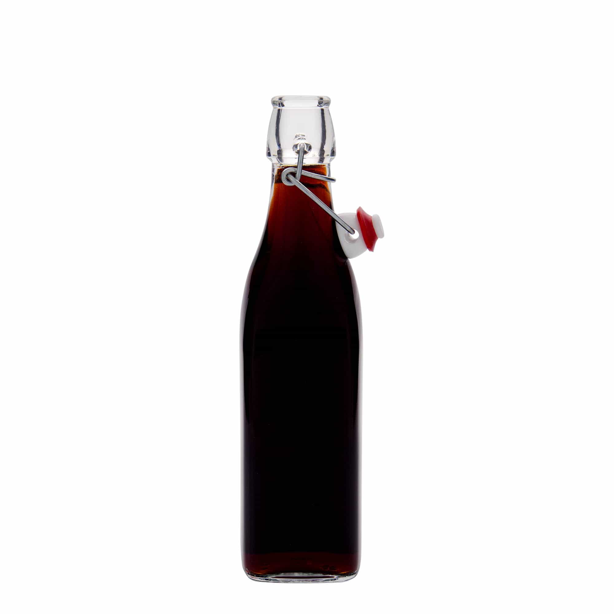 Garrafa de vidro 500 ml 'Swing, quadrada, boca: fecho de alavanca