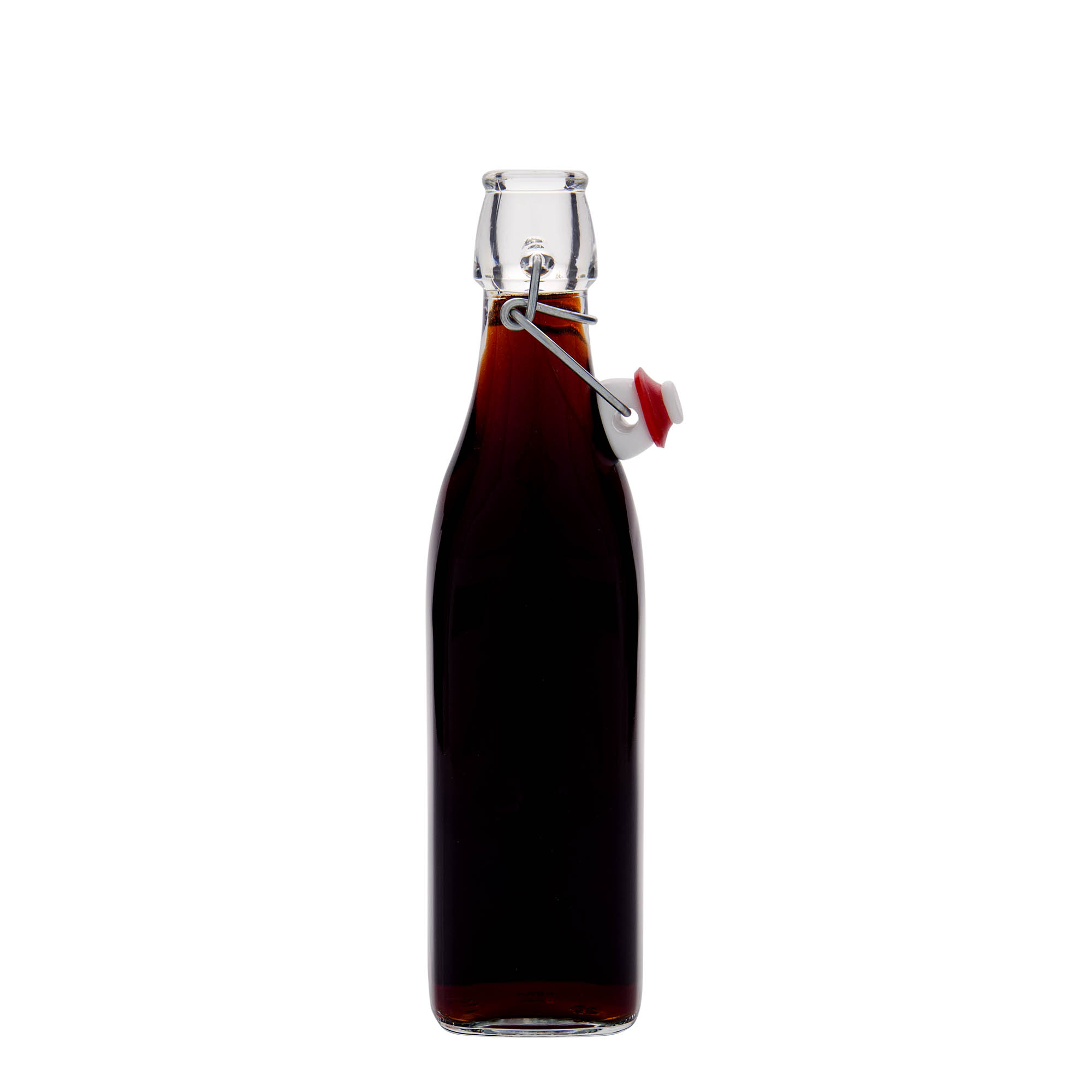 Garrafa de vidro 500 ml 'Swing, quadrada, boca: fecho de alavanca Garrafa de vidro 500 ml 'Swing, quadrada, boca: fecho de alavanca