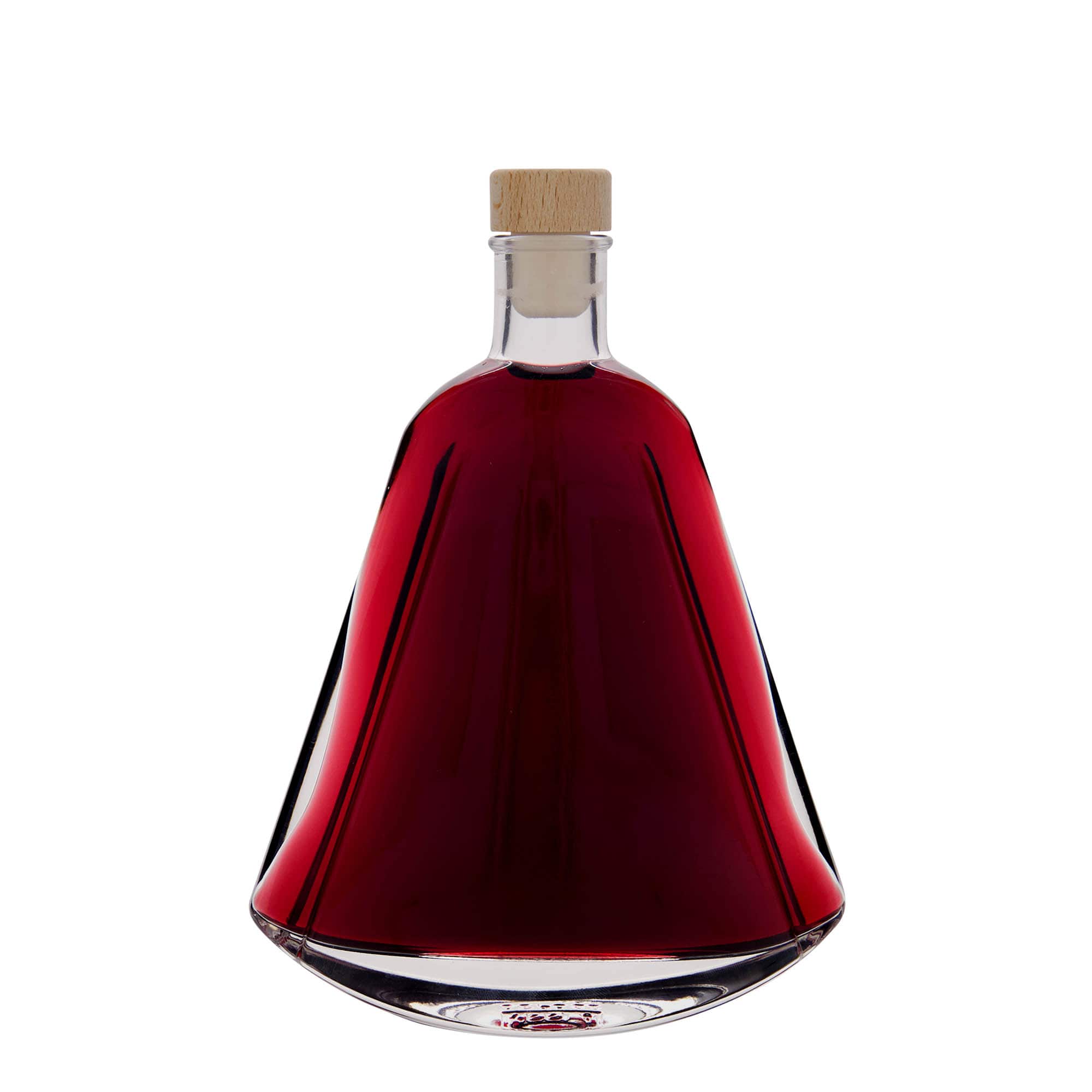 Frasco de vidro de 350 ml 'Maurizio', oval, boca: cortiça