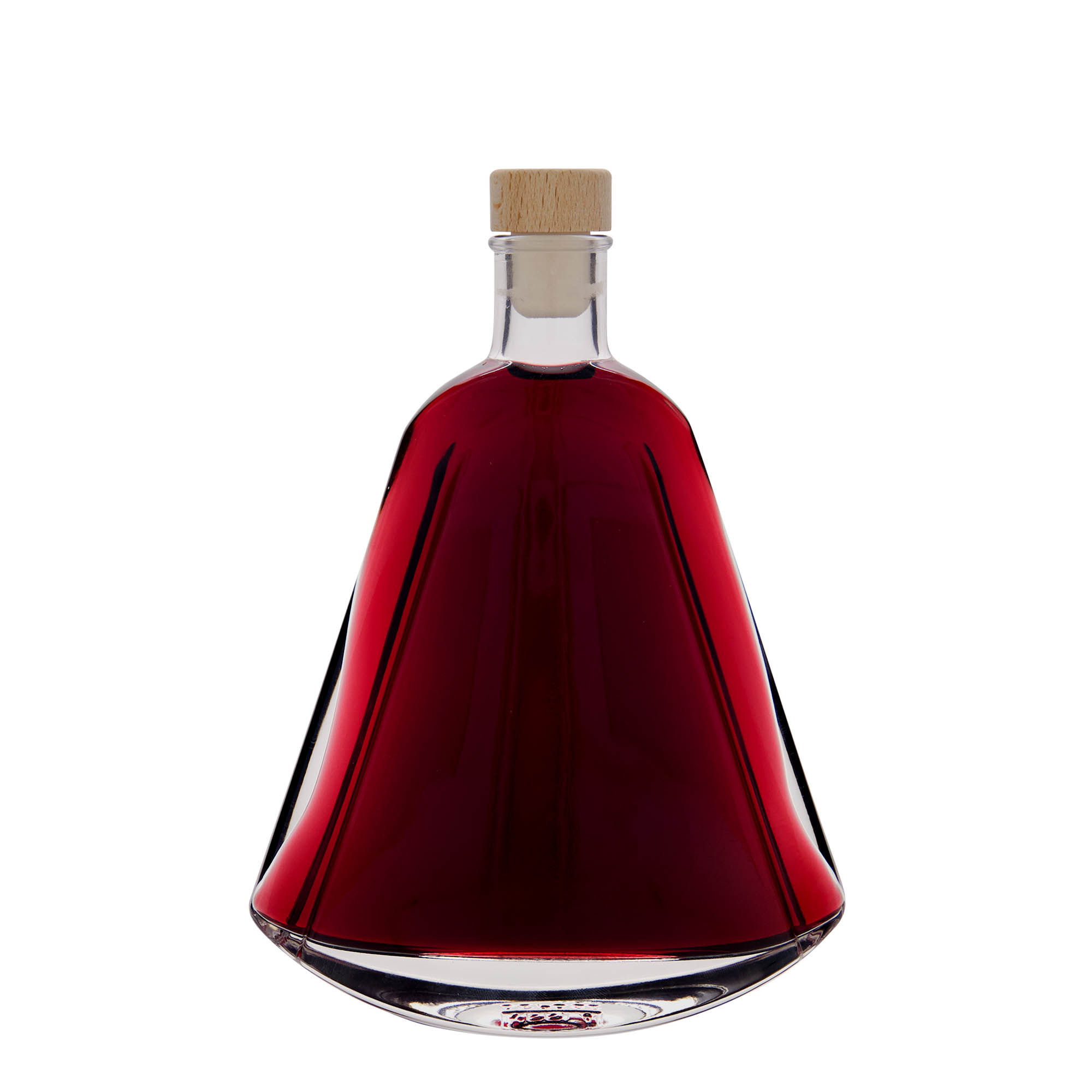 Frasco de vidro de 350 ml 'Maurizio', oval, boca: cortiça Frasco de vidro de 350 ml 'Maurizio', oval, boca: cortiça