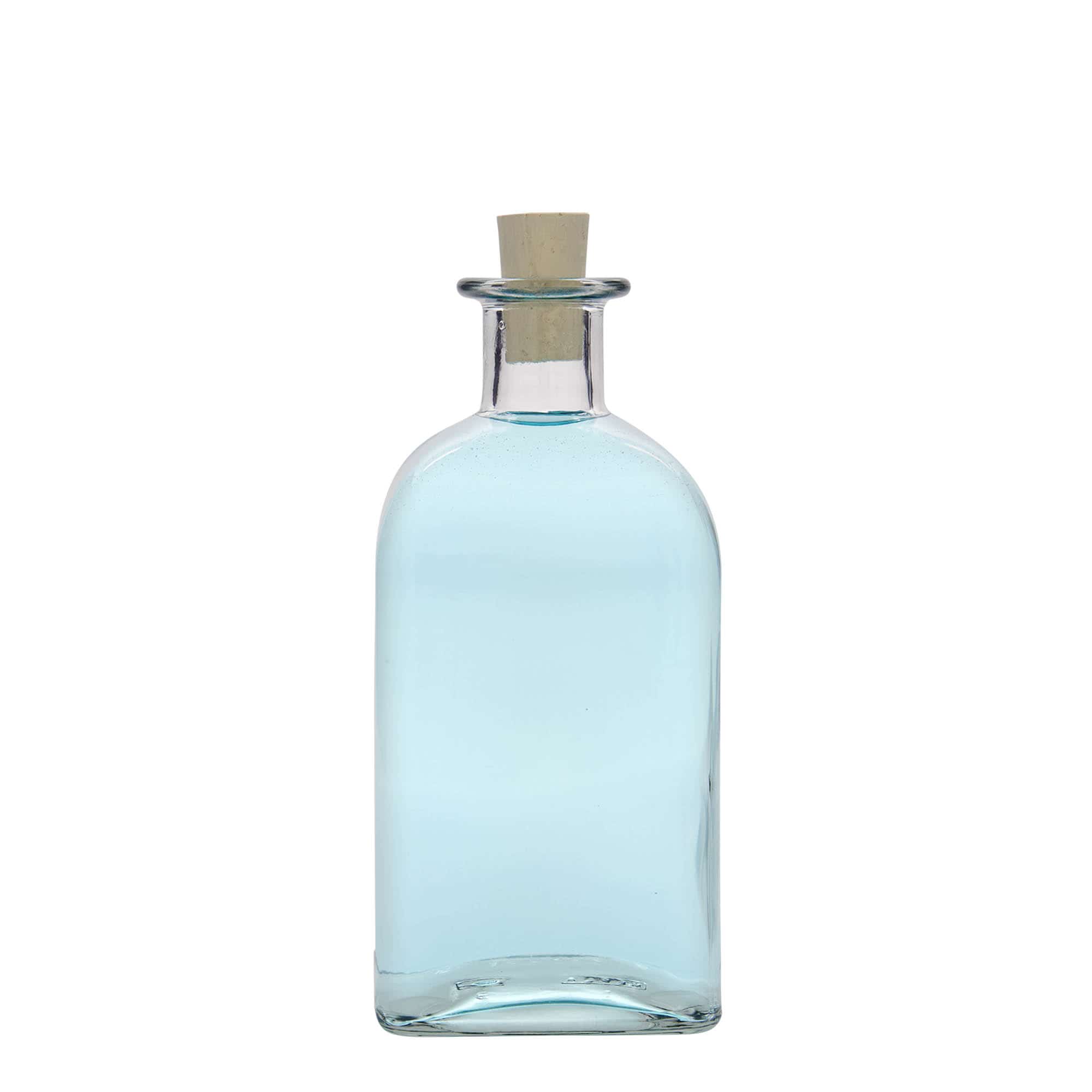 500 ml Garrafa de vidro farmacêuticas Carré, quadrada, boca: Cortiça