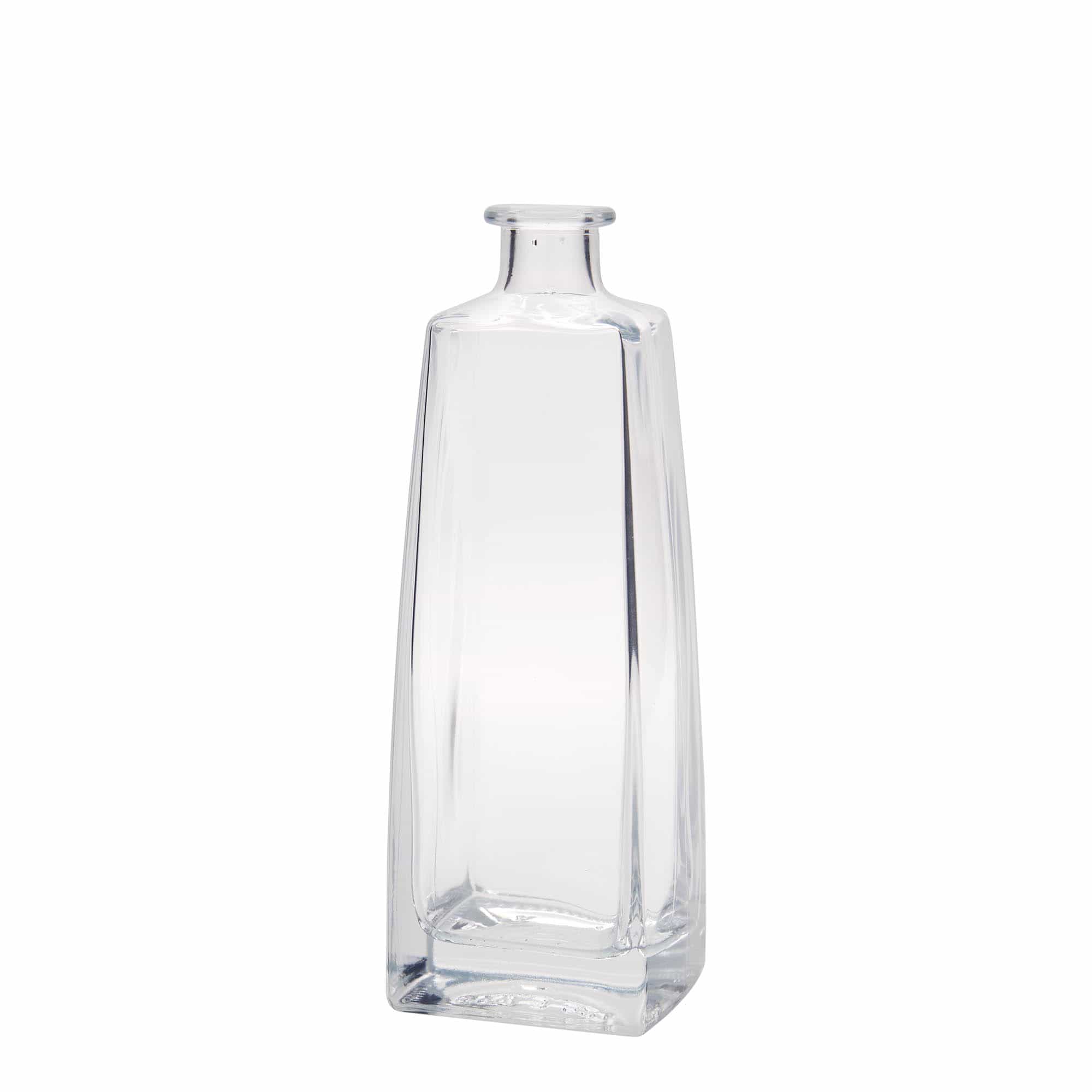 Garrafa de vidro de 500 ml 'Timmy', retangular, bocal: cortiça