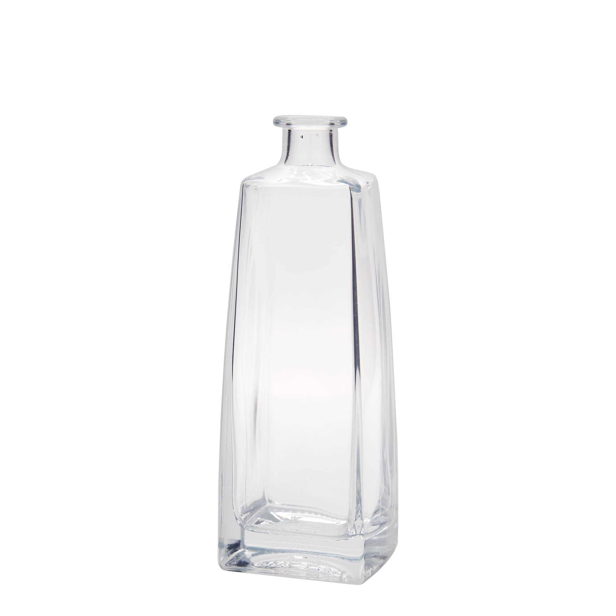 Garrafa de vidro de 500 ml 'Timmy', retangular, bocal: cortiça