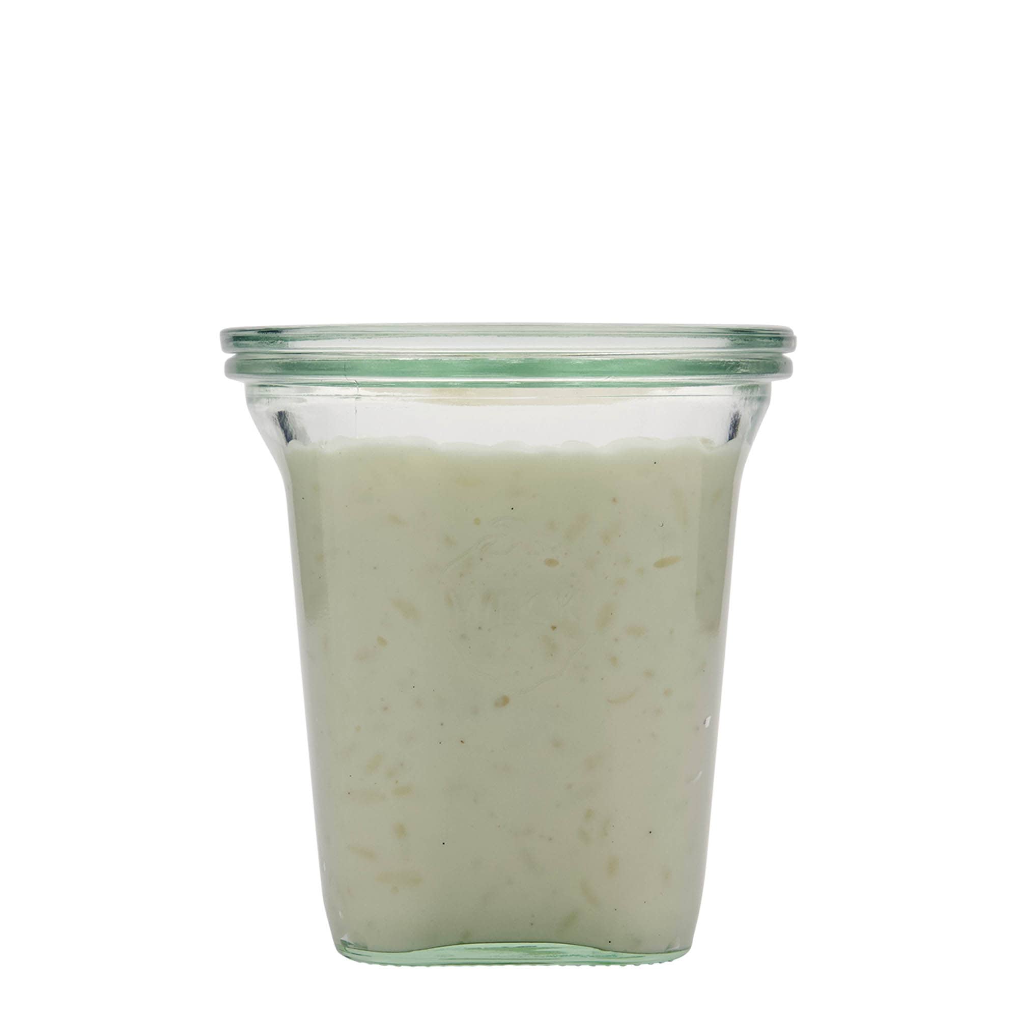 545 ml WECK Quadroglas, quadrado, abertura: borda redonda