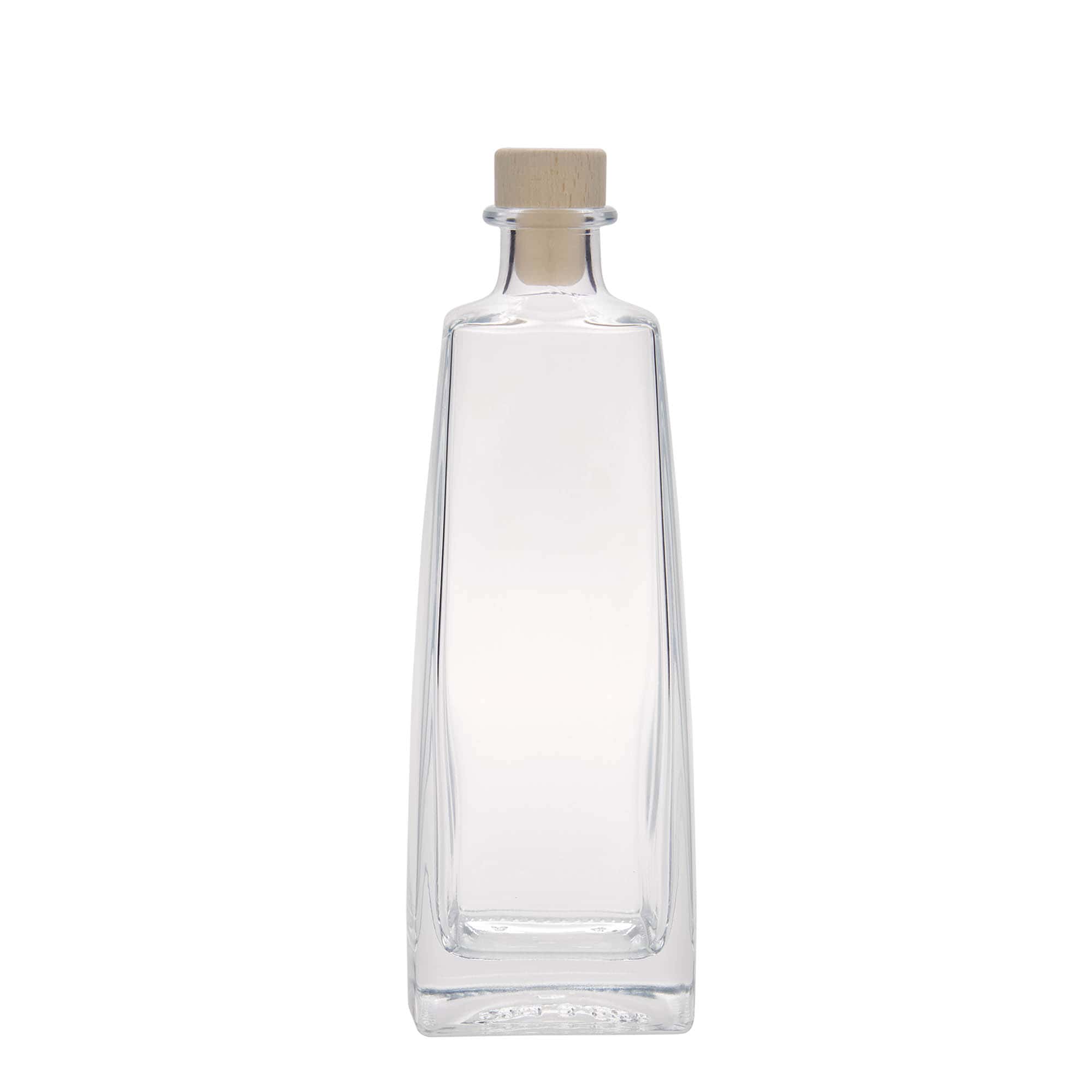 Garrafa de vidro de 500 ml 'Timmy', retangular, bocal: cortiça