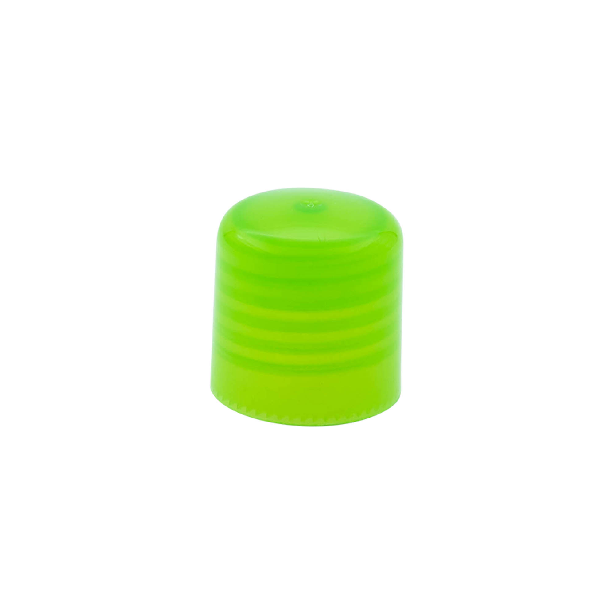 Tampa de rosca com inserto de seringa, plástico PP, verde, para bocal: 24/410