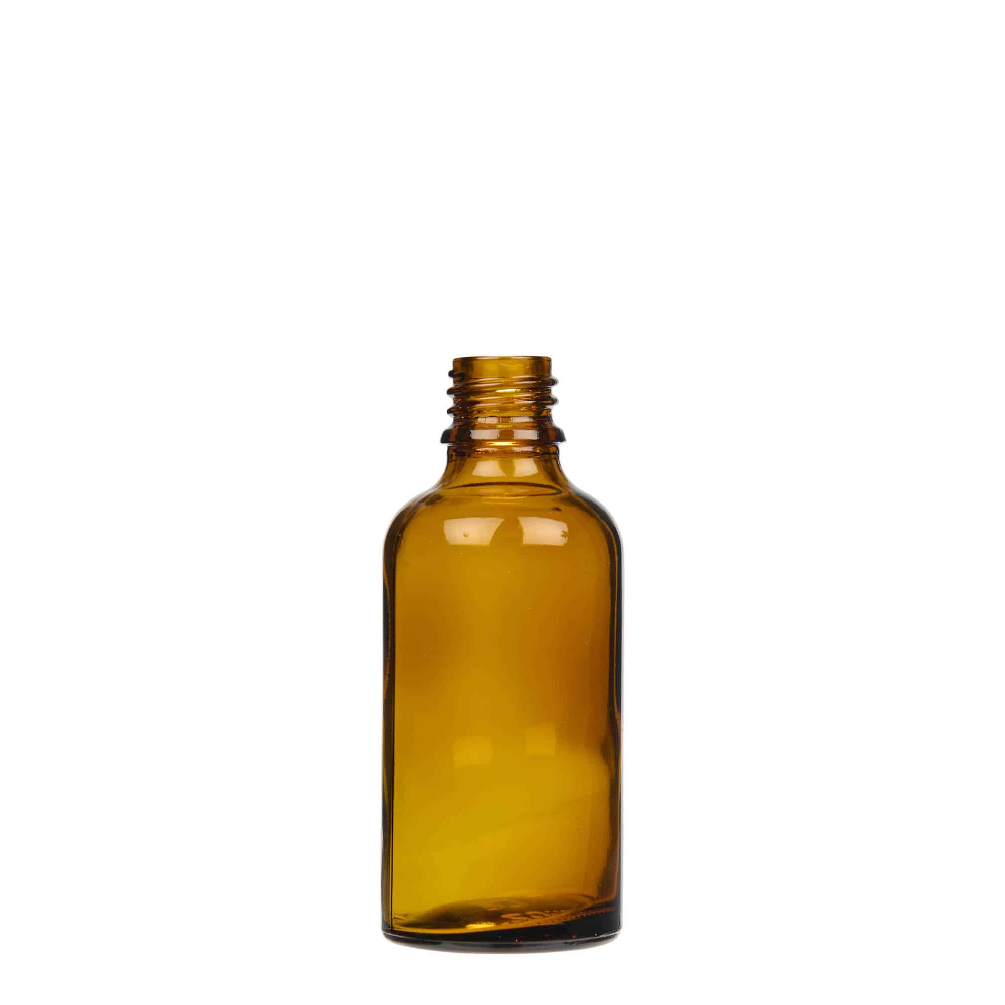 Frasco de spray de 50 ml para medicamentos, vidro, castanho, bocal: DIN 18