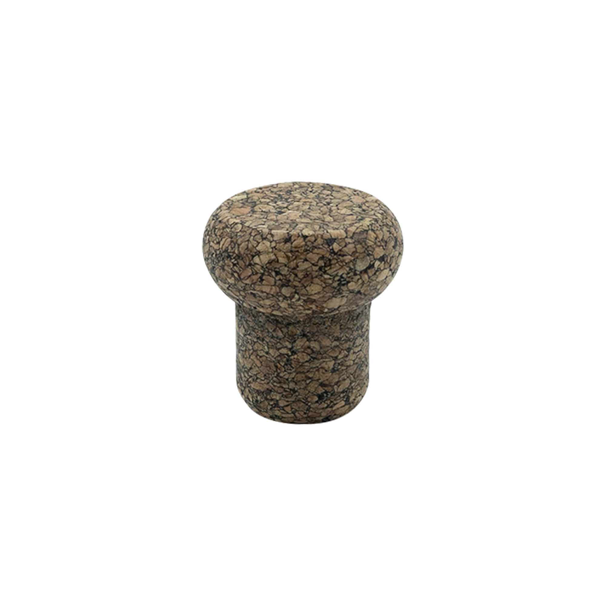 Rolha de pega 'Barrel' 22,5 mm, Corkcoal, para bocal: Cortiça