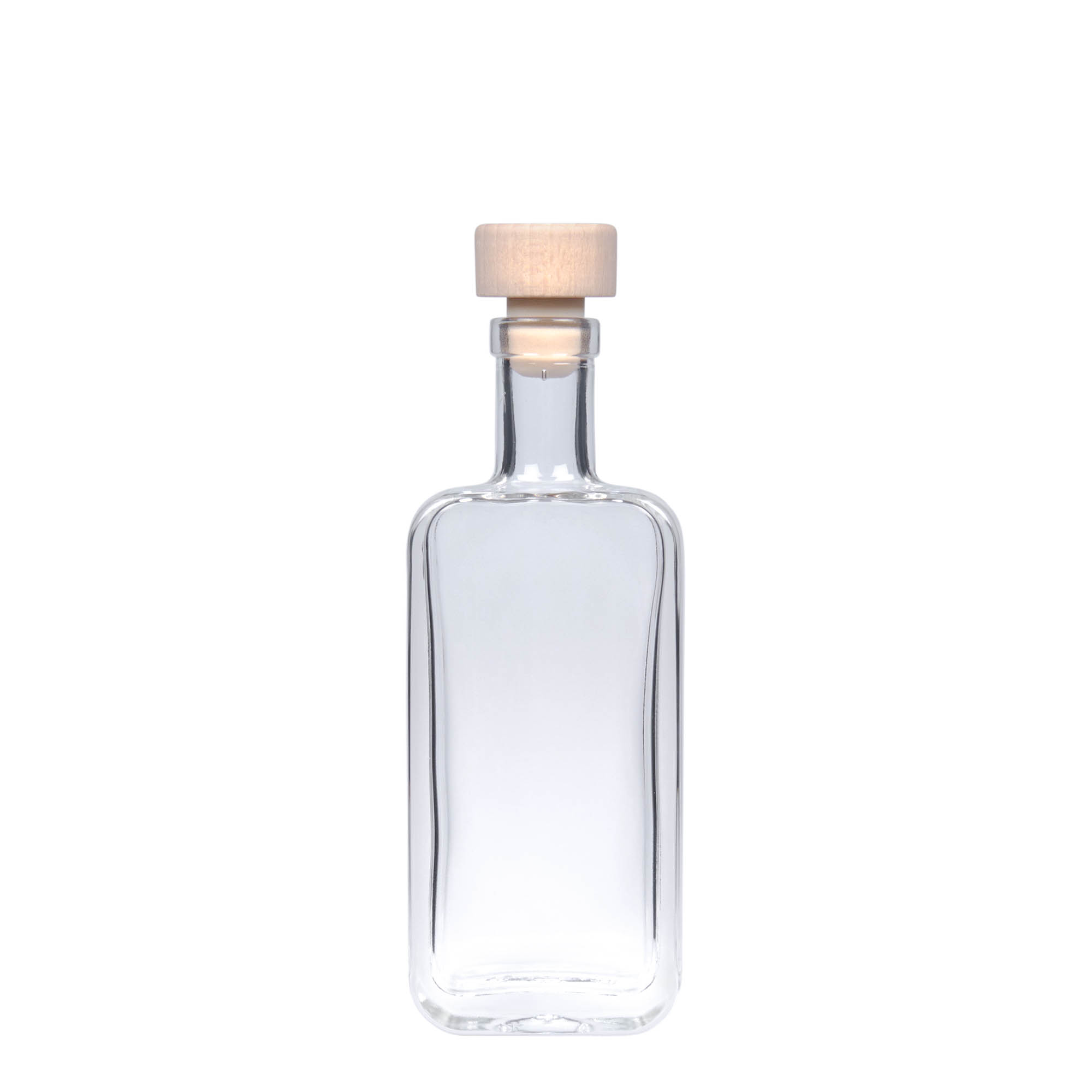 Frasco de vidro de 100 ml 'Nice', retangular, boca: cortiça