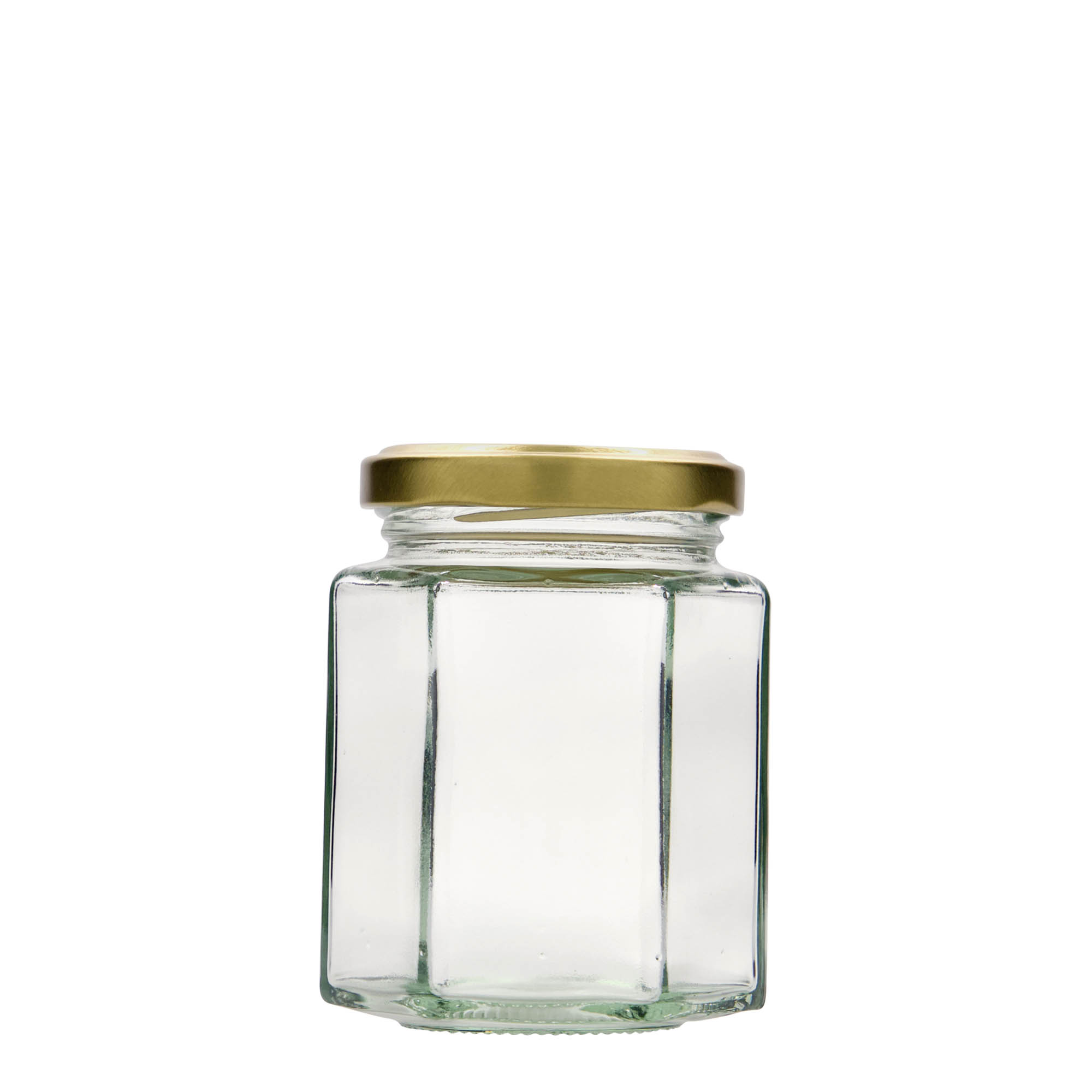 196 ml frasco hexagonal, boca: Twist-Off (TO 58) 196 ml frasco hexagonal, boca: Twist-Off (TO 58)