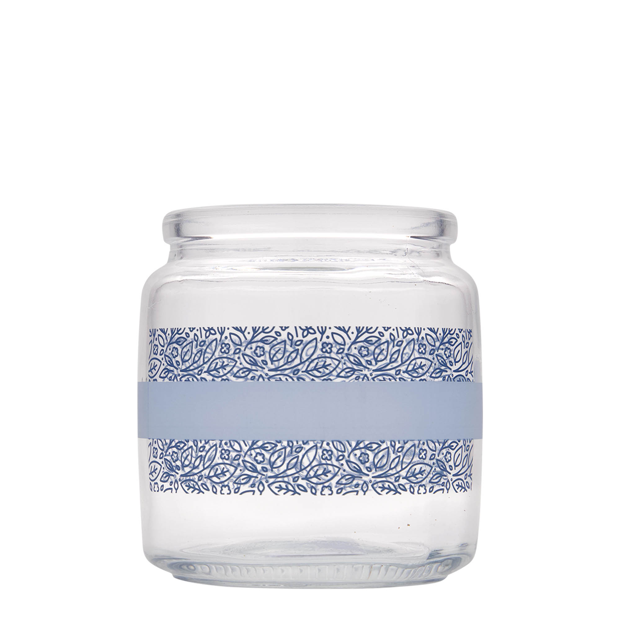 750 ml vidro com rolha 'Giara', motivo: Naturalmente azul, boca: rolha