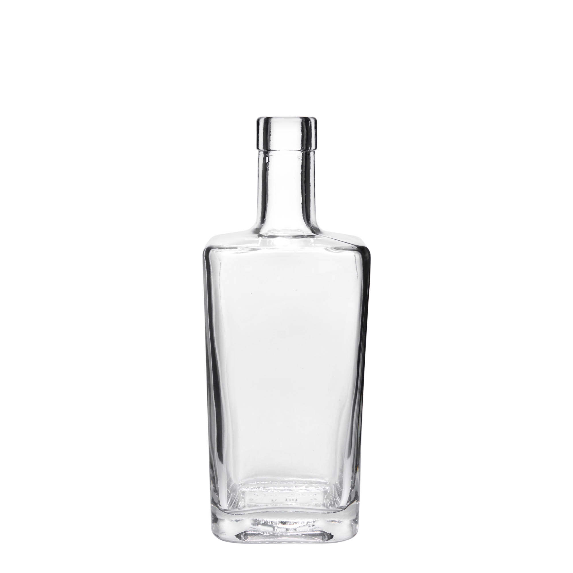 Garrafa de vidro de 500 ml 'Noel', quadrada, boca: cortiça