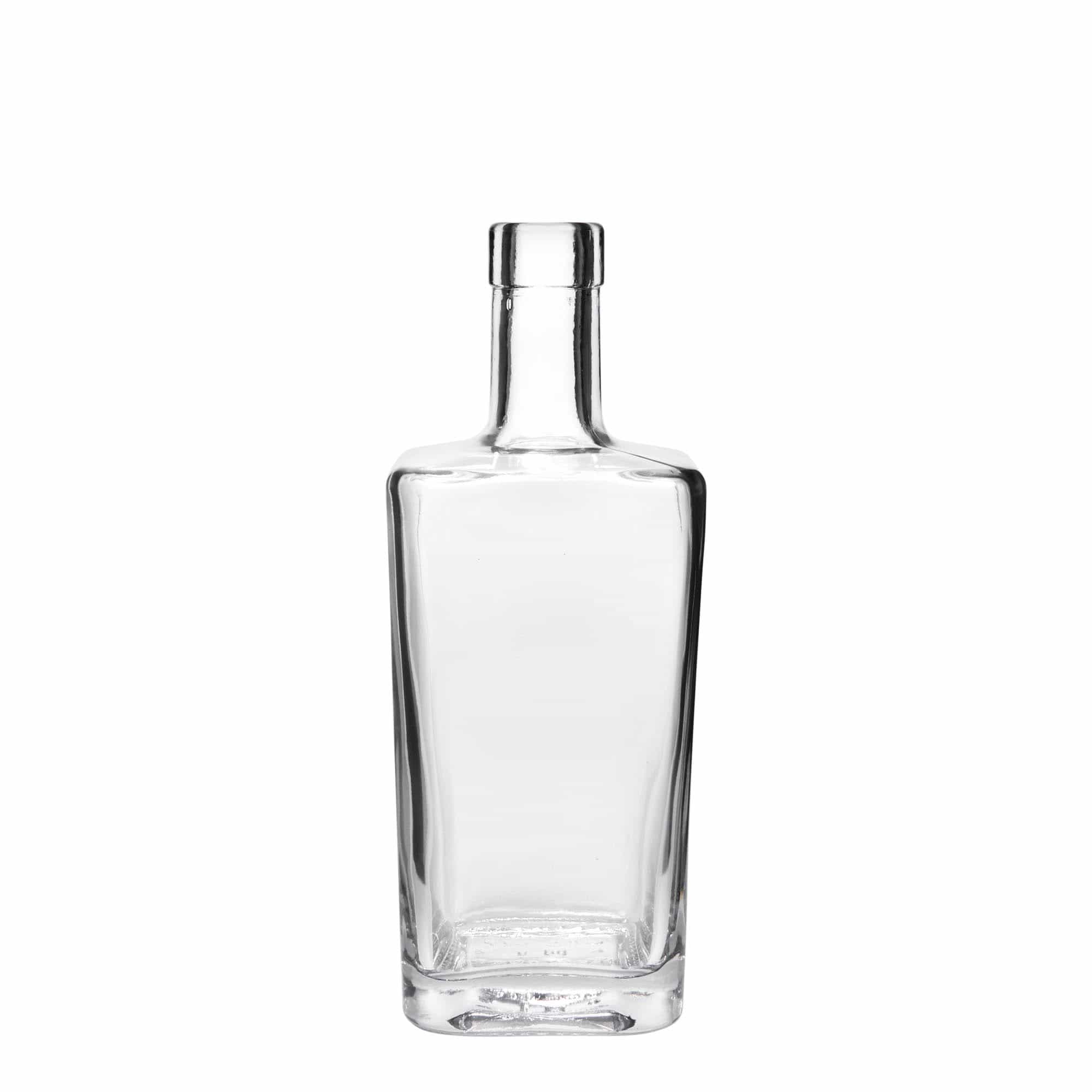 Garrafa de vidro de 500 ml 'Noel', quadrada, boca: cortiça