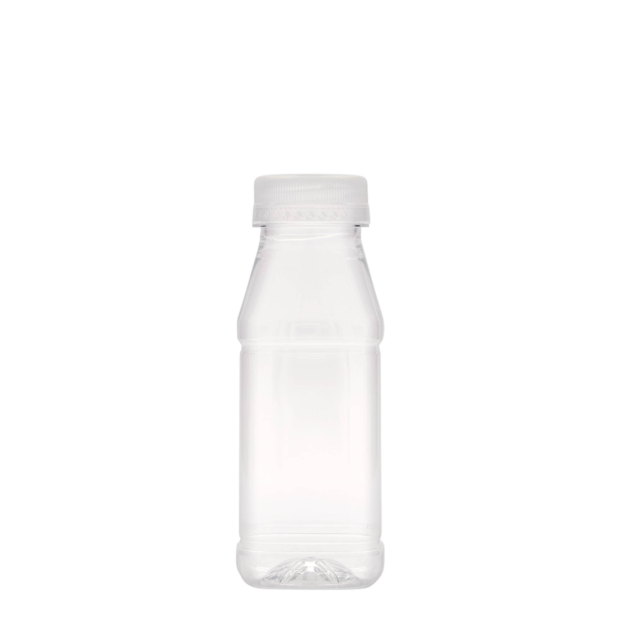 Frasco PET de 250 ml 'Milk and Juice Carré', quadrado, plástico, boca: 38 mm Frasco PET de 250 ml 'Milk and Juice Carré', quadrado, plástico, boca: 38 mm