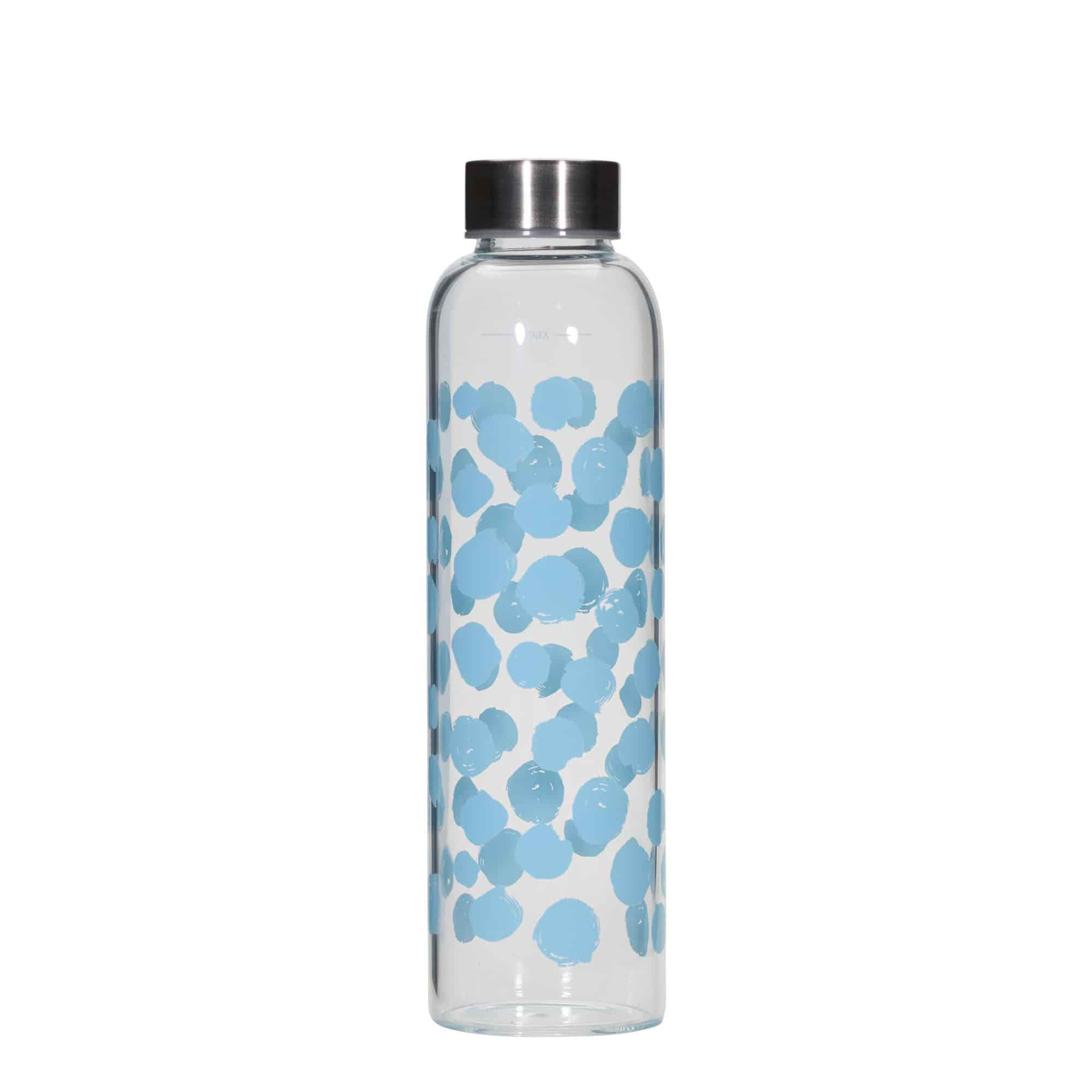 500 ml Garrafa de água 'Perseus', Motivo: Pintas azuis, boca: Tampa de rosca