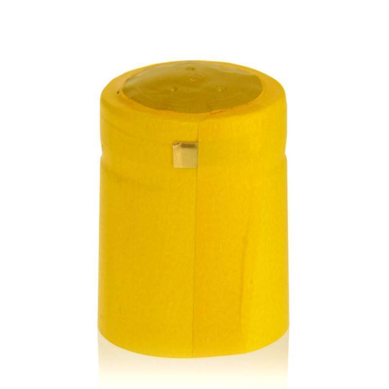 Cápsula termo-retrátil 32x41, plástico PVC, amarelo Cápsula termo-retrátil 32x41, plástico PVC, amarelo