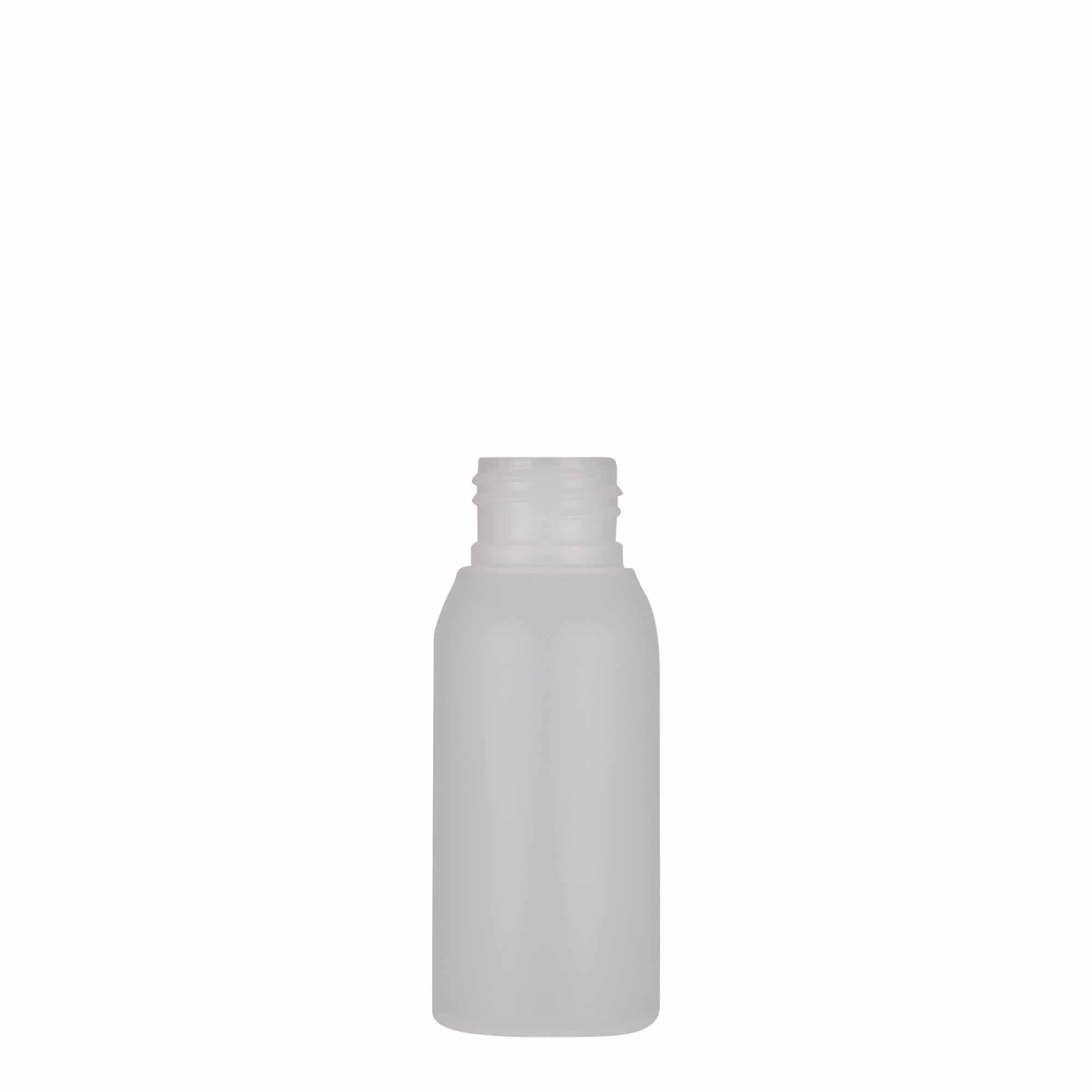 Frasco de plástico de 50 ml 'Tuffy', HDPE, natural, boca: 24/410