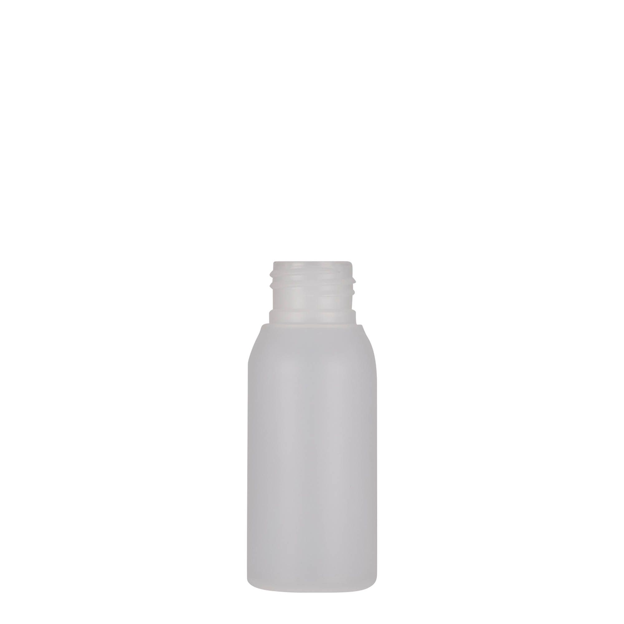 Frasco de plástico de 50 ml 'Tuffy', HDPE, natural, boca: 24/410