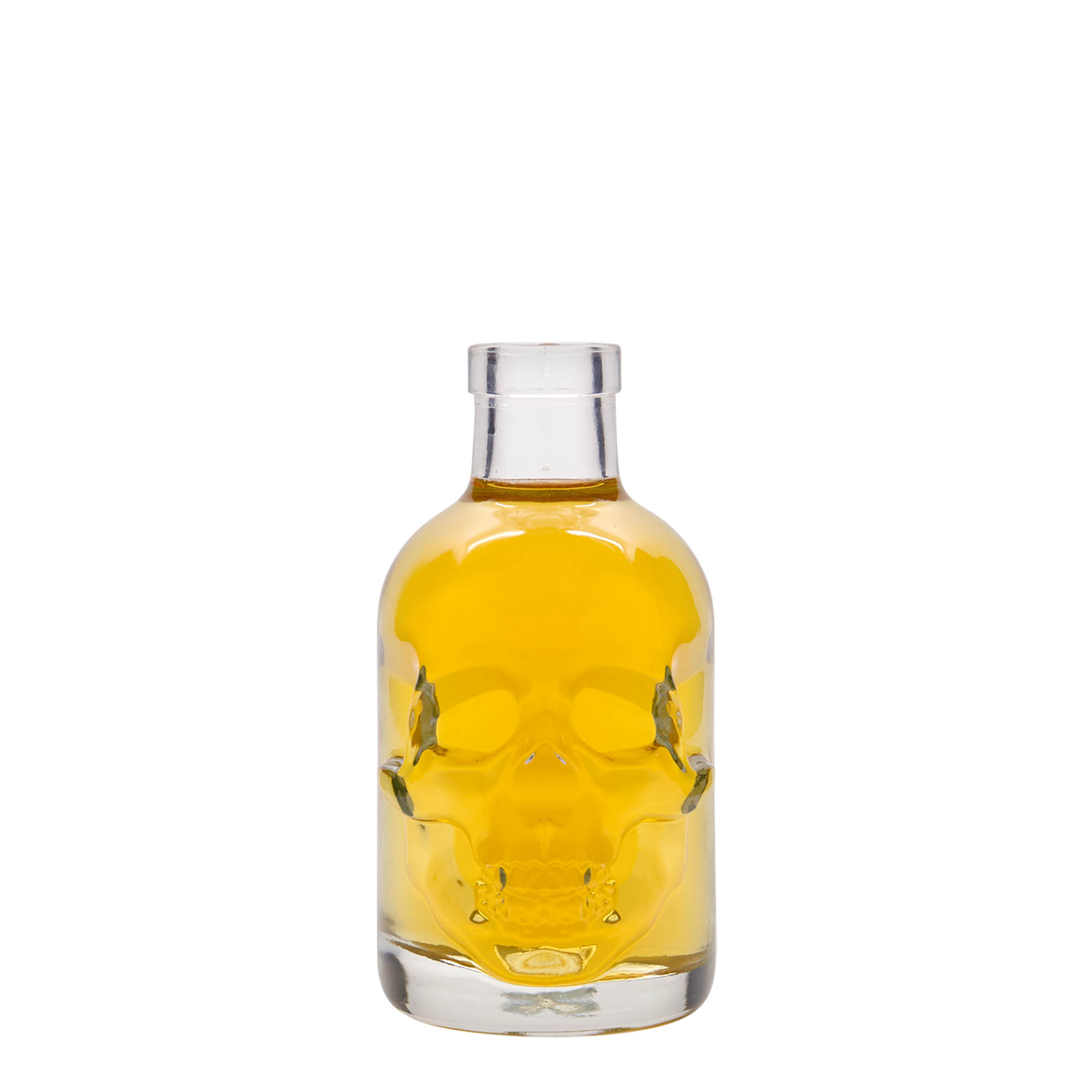 Frasco de vidro de 200 ml 'Caveira', Boca: Cortiça Frasco de vidro de 200 ml 'Caveira', Boca: Cortiça