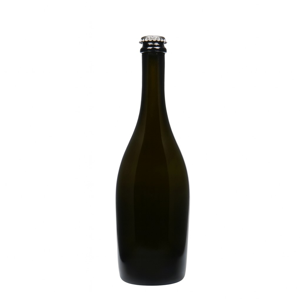 Garrafa de espumante 750 ml 'Carmen', vidro, verde antigo, boca: coroa de garrafa Garrafa de espumante 750 ml 'Carmen', vidro, verde antigo, boca: coroa de garrafa