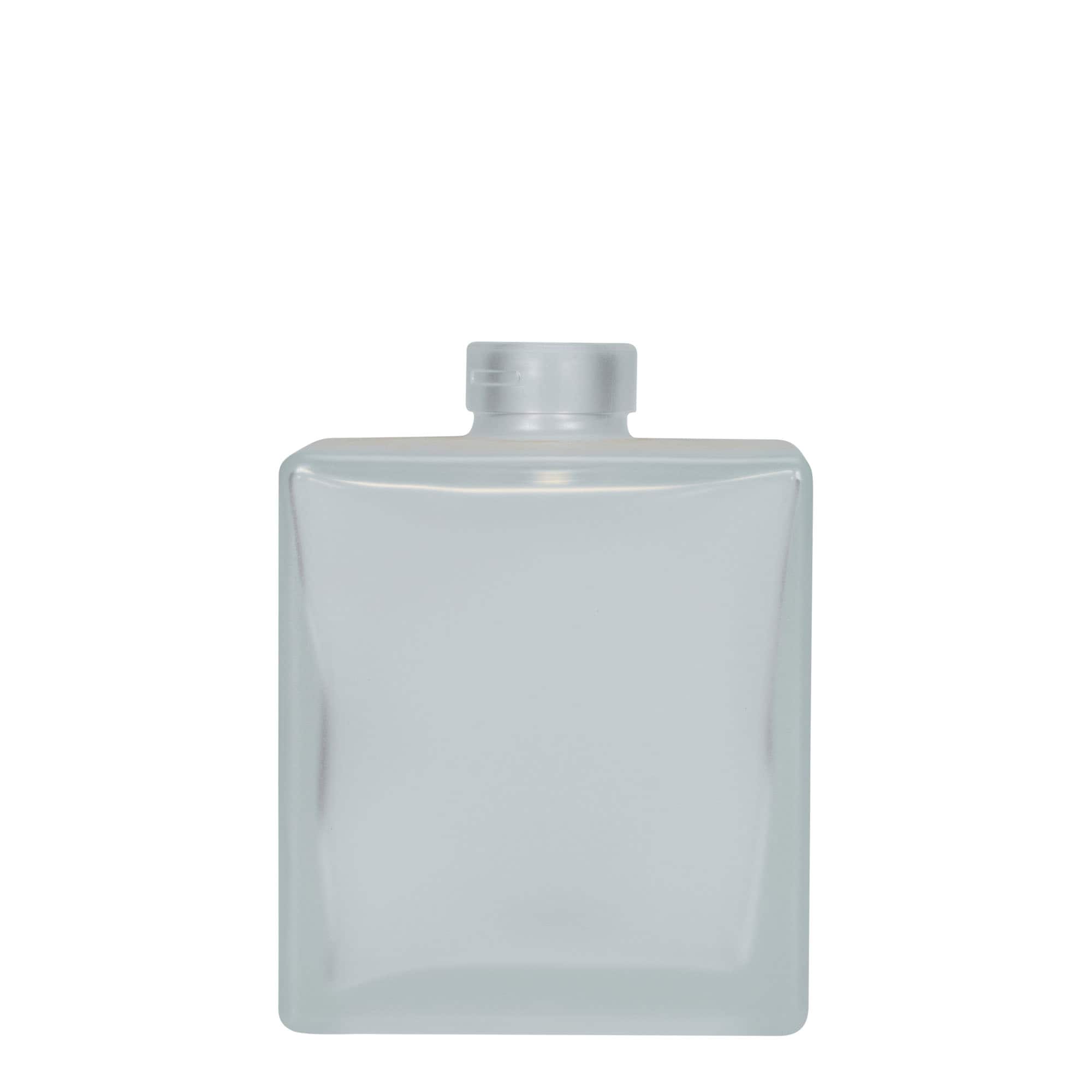 Garrafa de vidro de 500 ml 'Cube', quadrada, gelo, boca: cortiça Garrafa de vidro de 500 ml 'Cube', quadrada, gelo, boca: cortiça