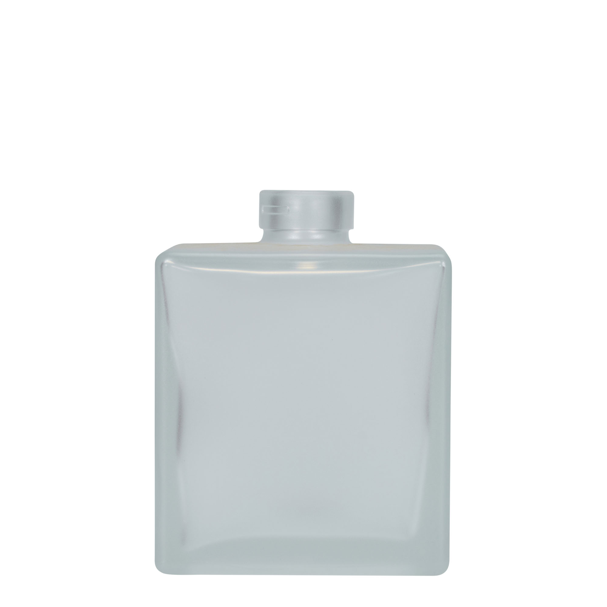 Garrafa de vidro de 500 ml 'Cube', quadrada, gelo, boca: cortiça Garrafa de vidro de 500 ml 'Cube', quadrada, gelo, boca: cortiça