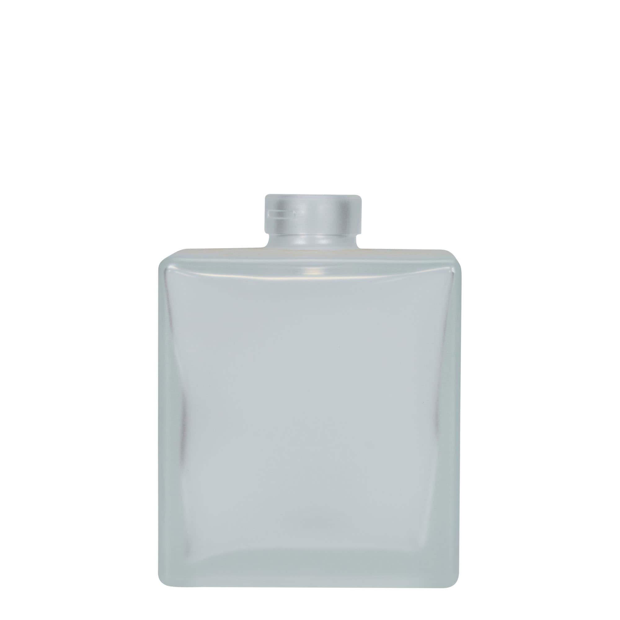 Garrafa de vidro de 500 ml 'Cube', quadrada, gelo, boca: cortiça