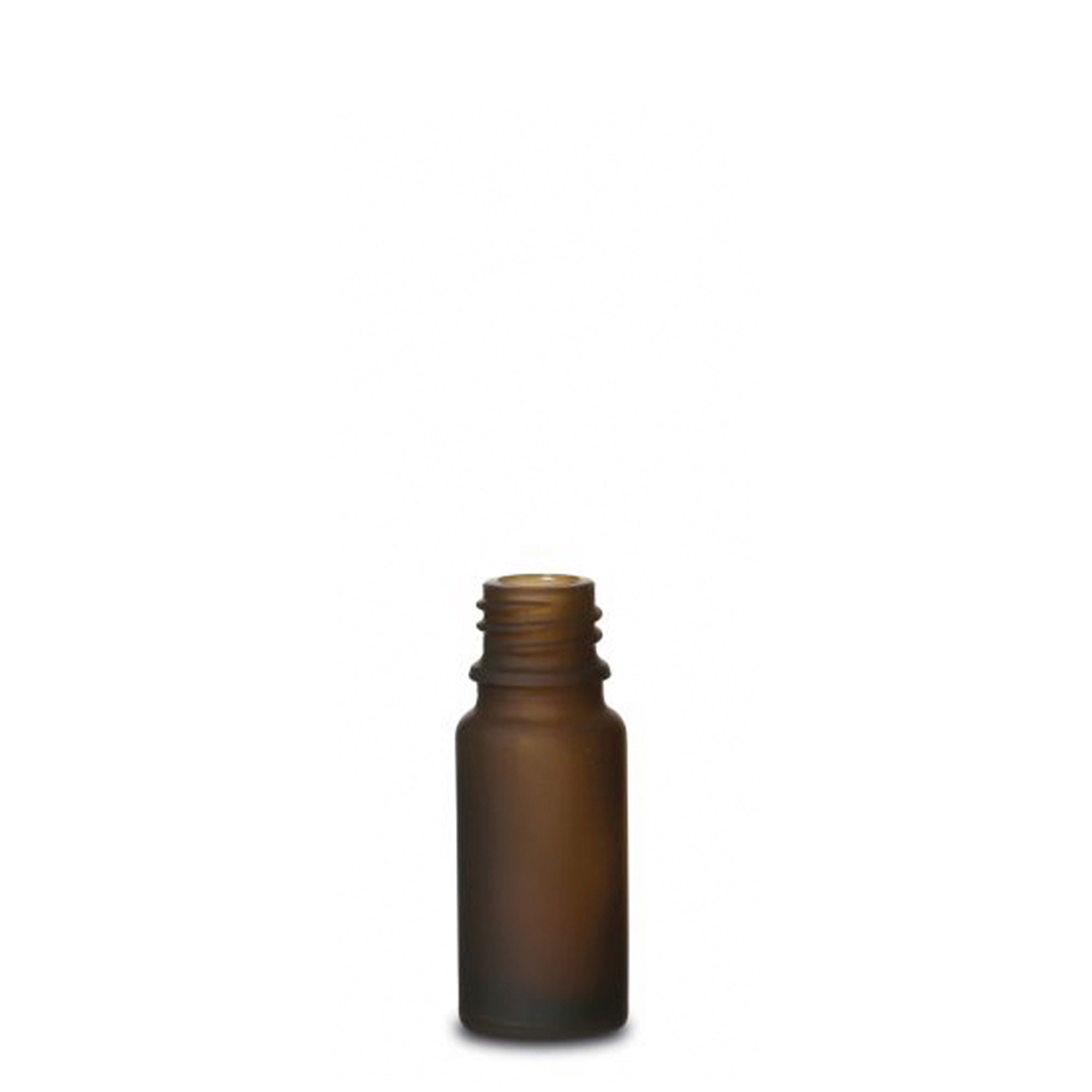 Frasco de medicamento de 10 ml, vidro, castanho fosco, boca: DIN 18 Frasco de medicamento de 10 ml, vidro, castanho fosco, boca: DIN 18