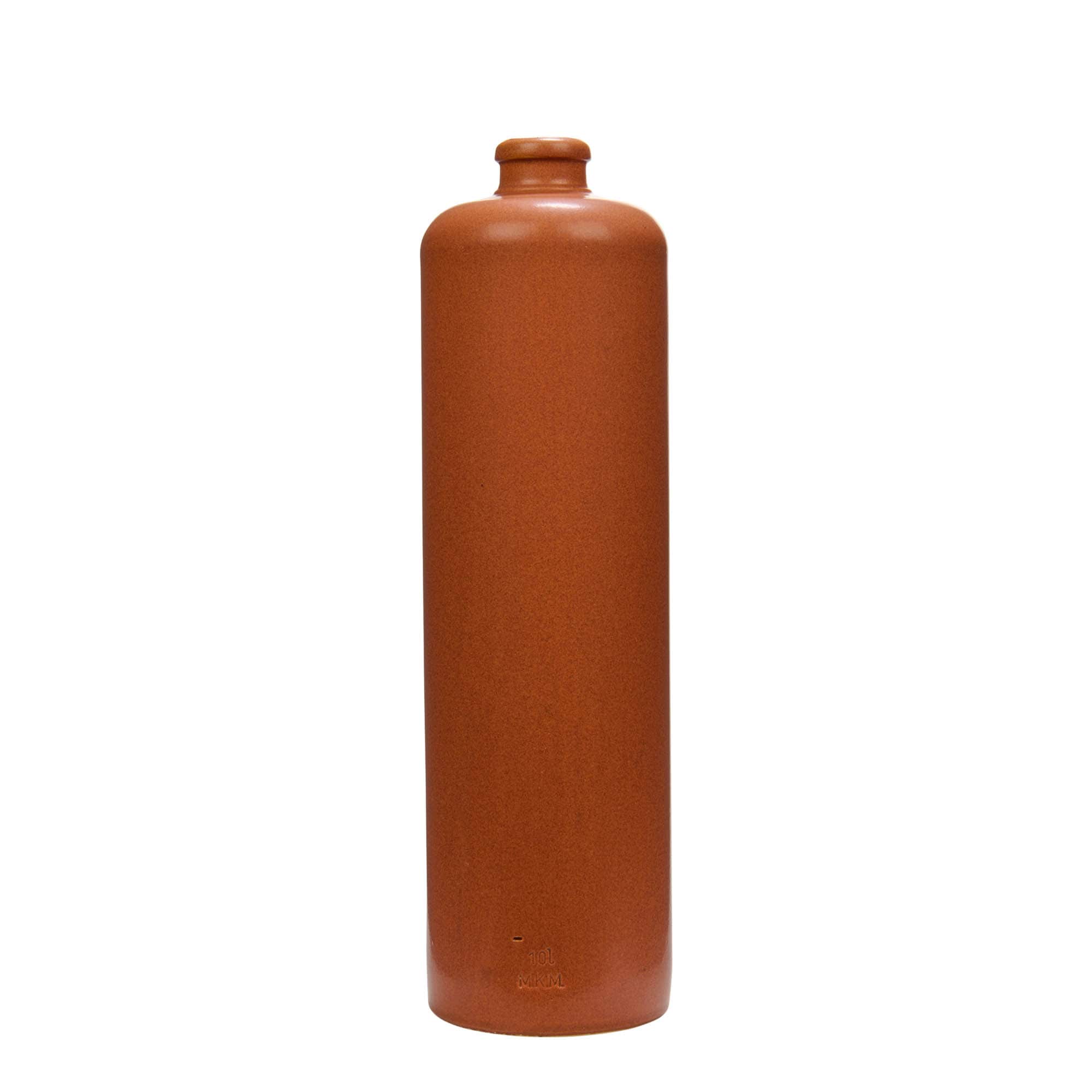 1.000 ml cântaro de barro, grés, vermelho-acastanhado, boca: cortiça