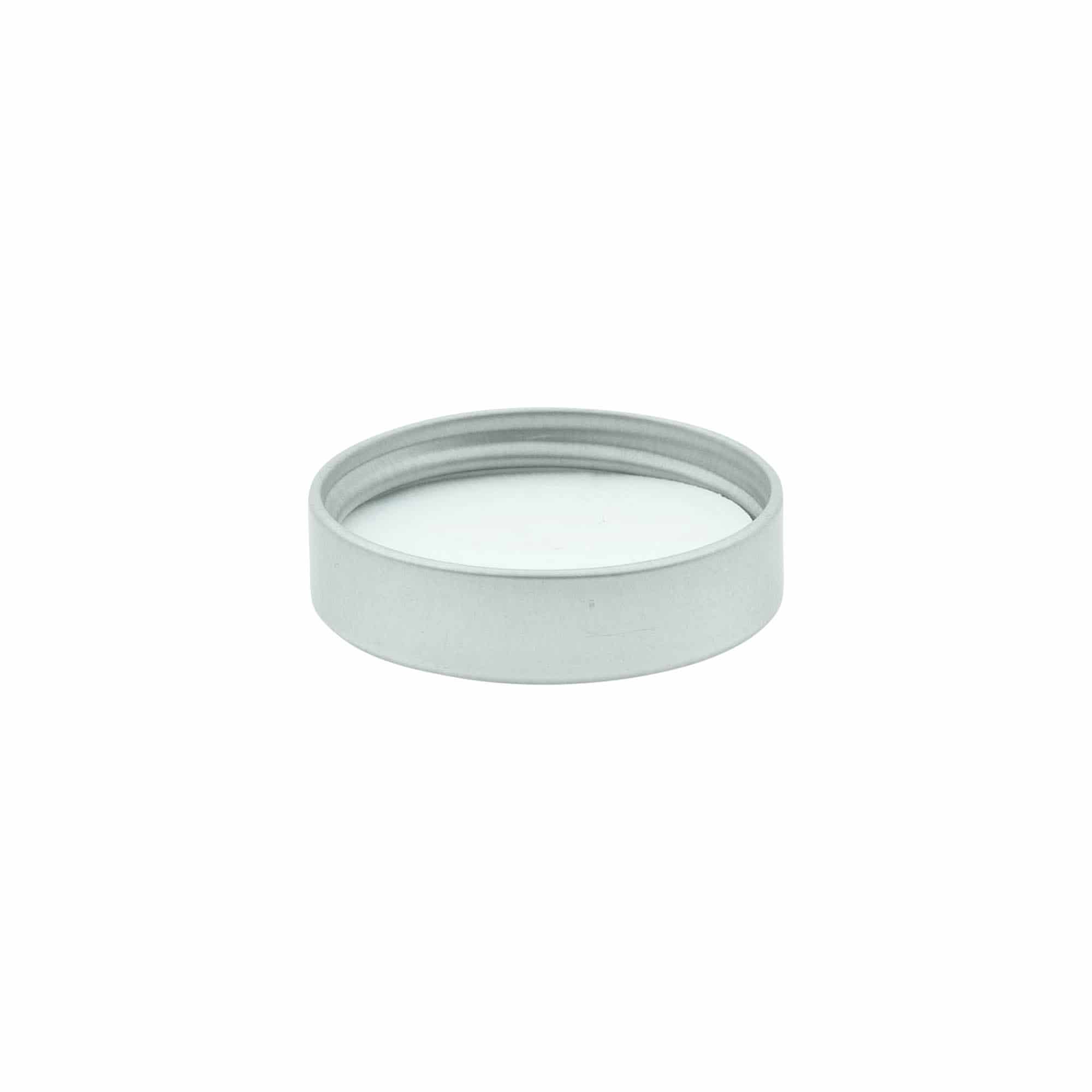 Tampa de rosca, metal, prata, para bocal: 38/400