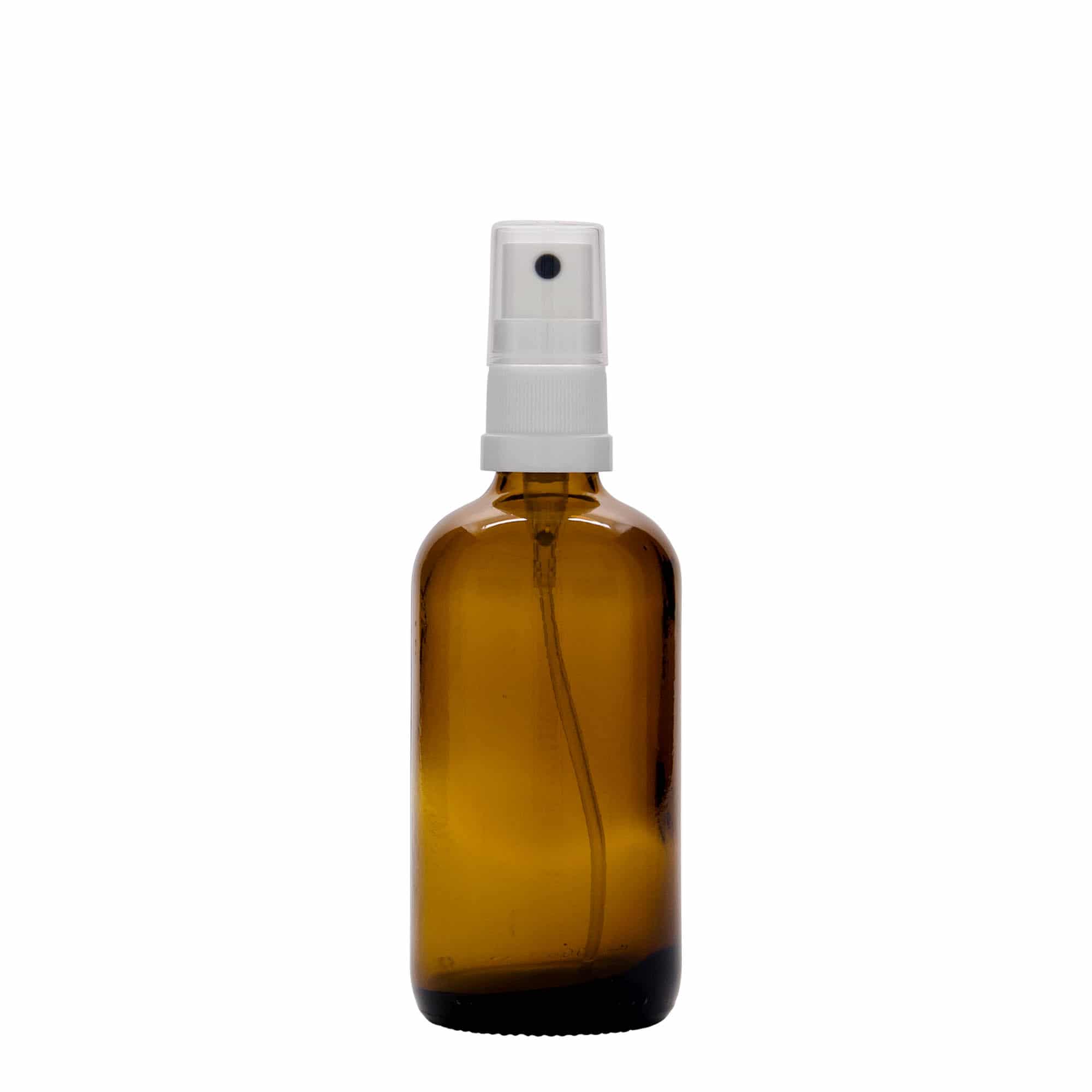 Frasco de spray 100 ml, medicamento, vidro, castanho, bocal: DIN 18