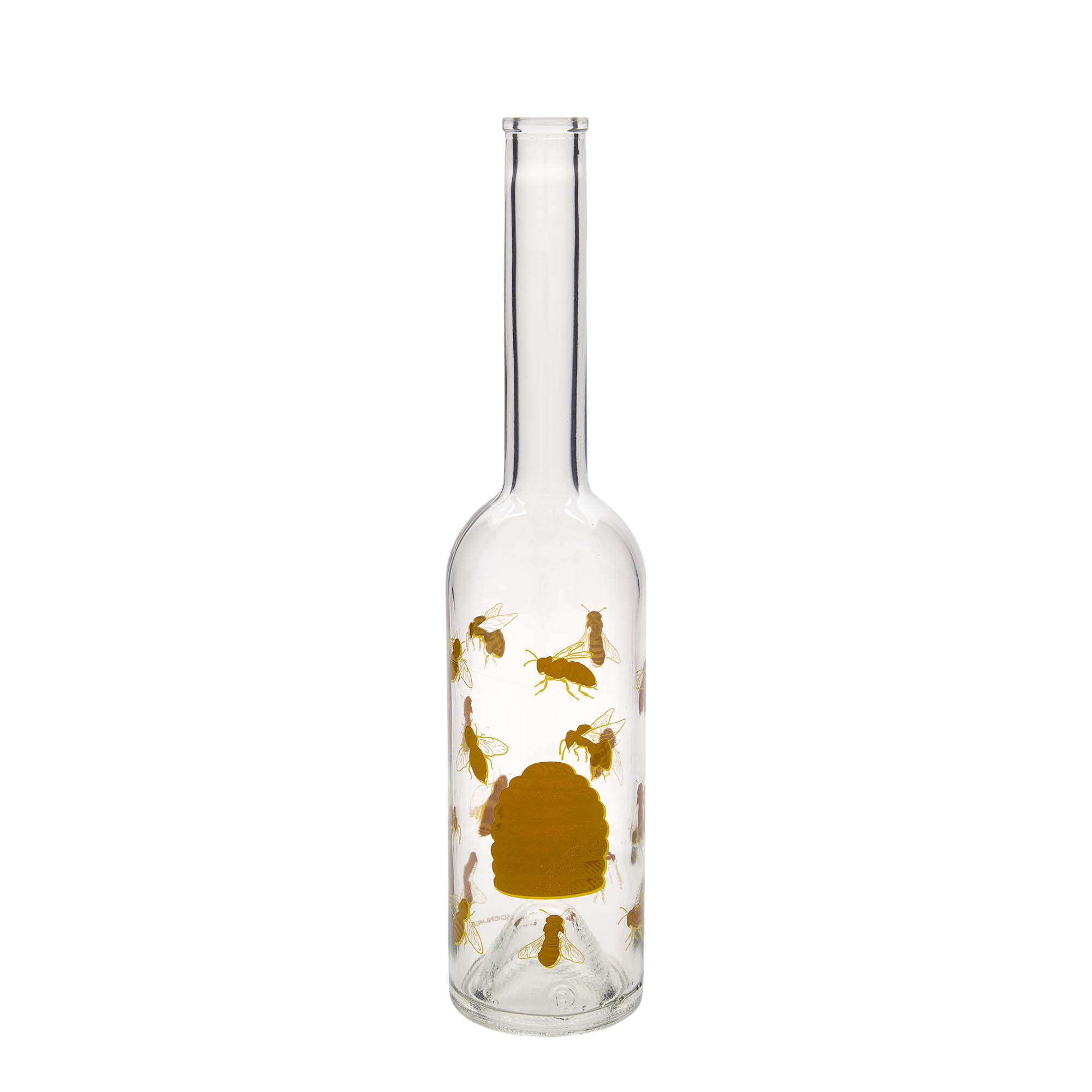 Garrafa de vidro de 500 ml 'Ópera', motivo: abelhas, boca: cortiça Garrafa de vidro de 500 ml 'Ópera', motivo: abelhas, boca: cortiça