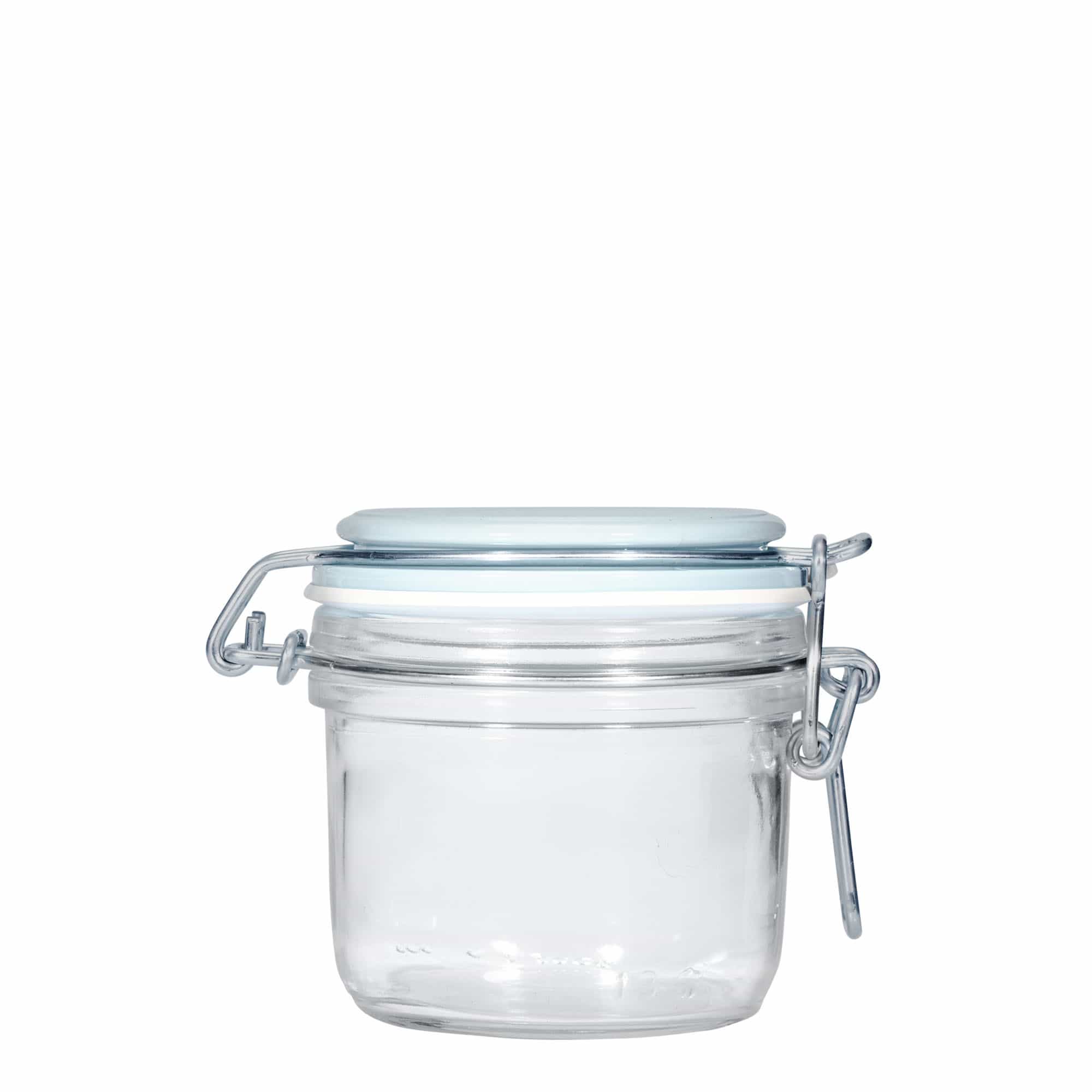 Frasco de vidro com fecho de alavanca de 200 ml 'Fido', azul, boca: fecho de alavanca