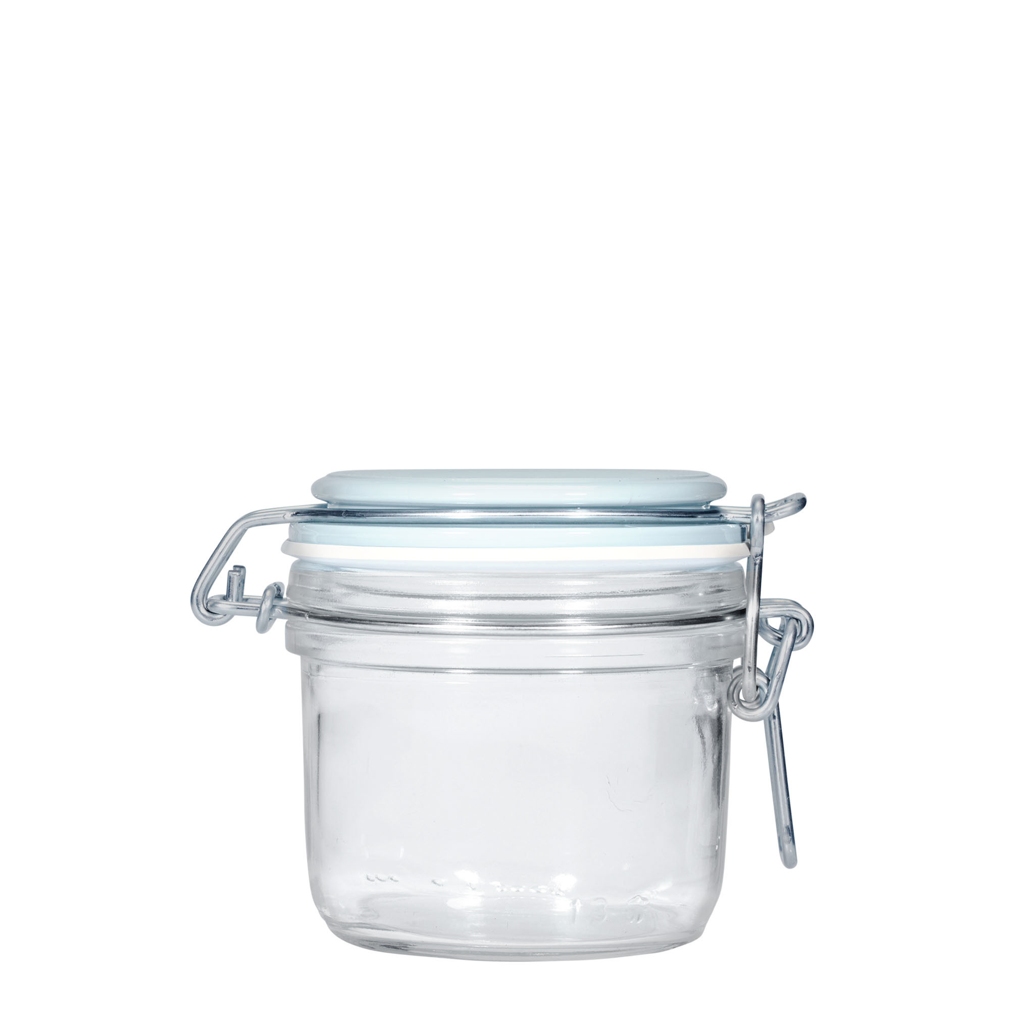 Frasco de vidro com fecho de alavanca de 200 ml 'Fido', azul, boca: fecho de alavanca Frasco de vidro com fecho de alavanca de 200 ml 'Fido', azul, boca: fecho de alavanca