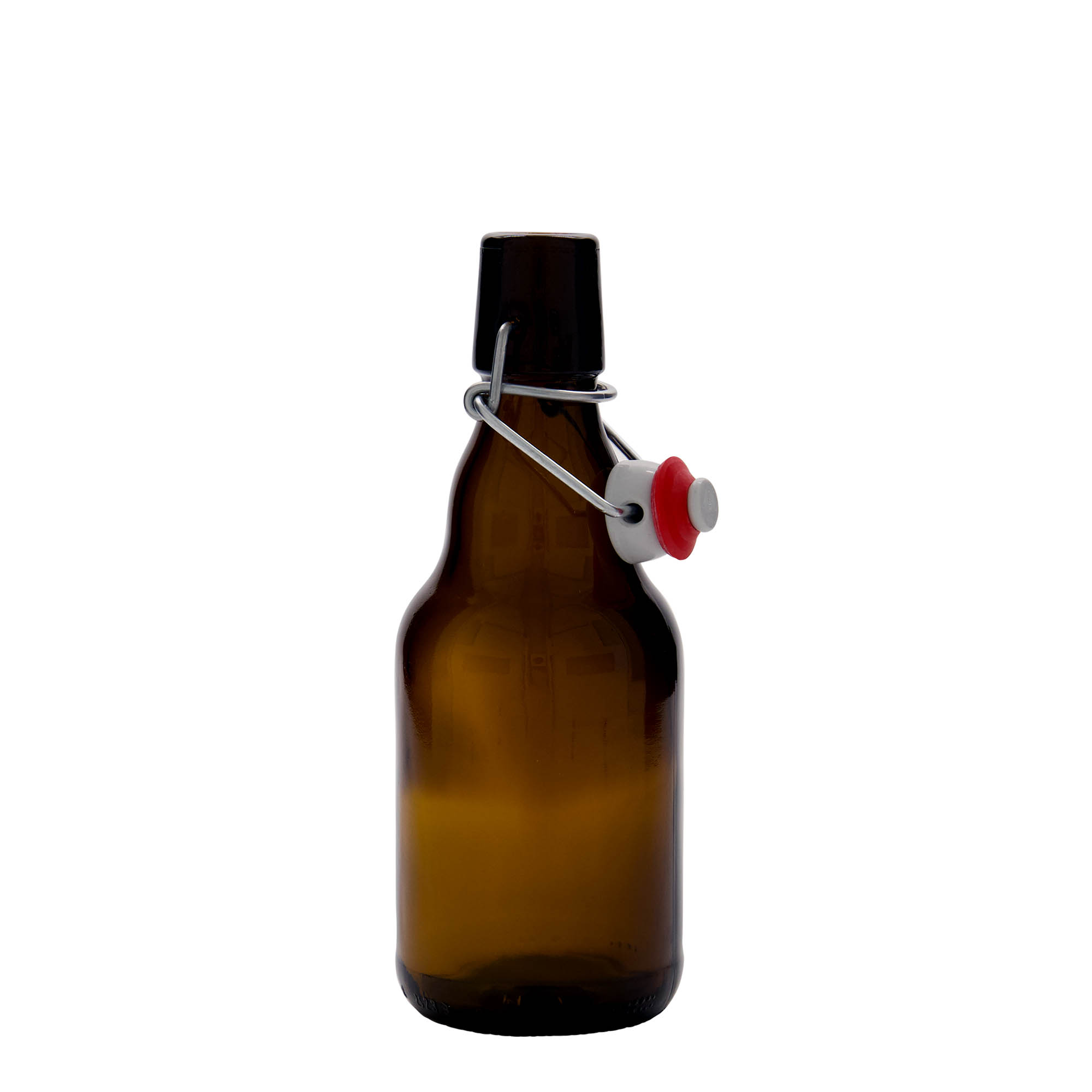 Garrafa de cerveja 330 ml 'Steinie', vidro, castanha, boca: fecho de mola