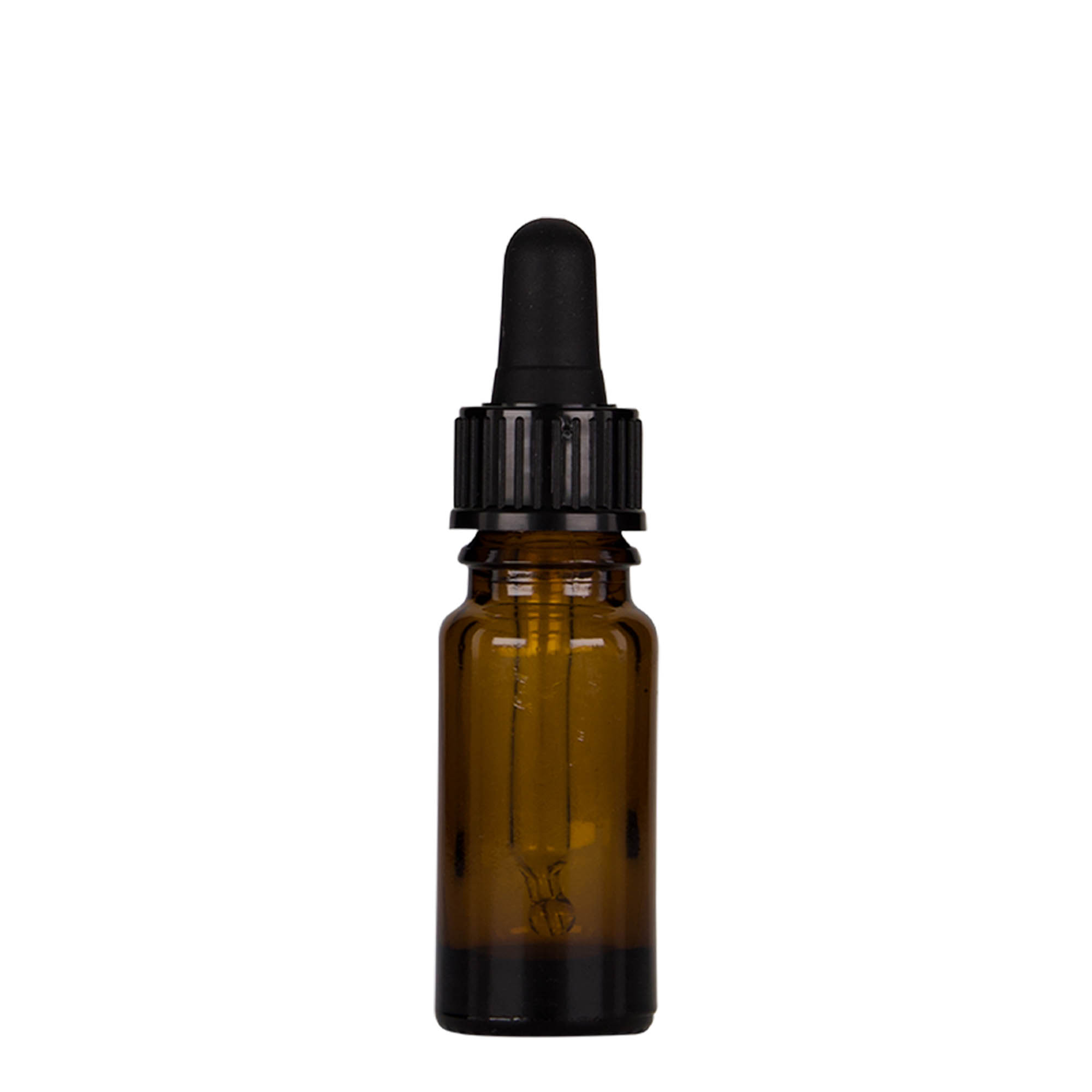 Frasco conta-gotas de 10 ml para medicamentos, vidro, castanho-escuro, bocal: DIN 18